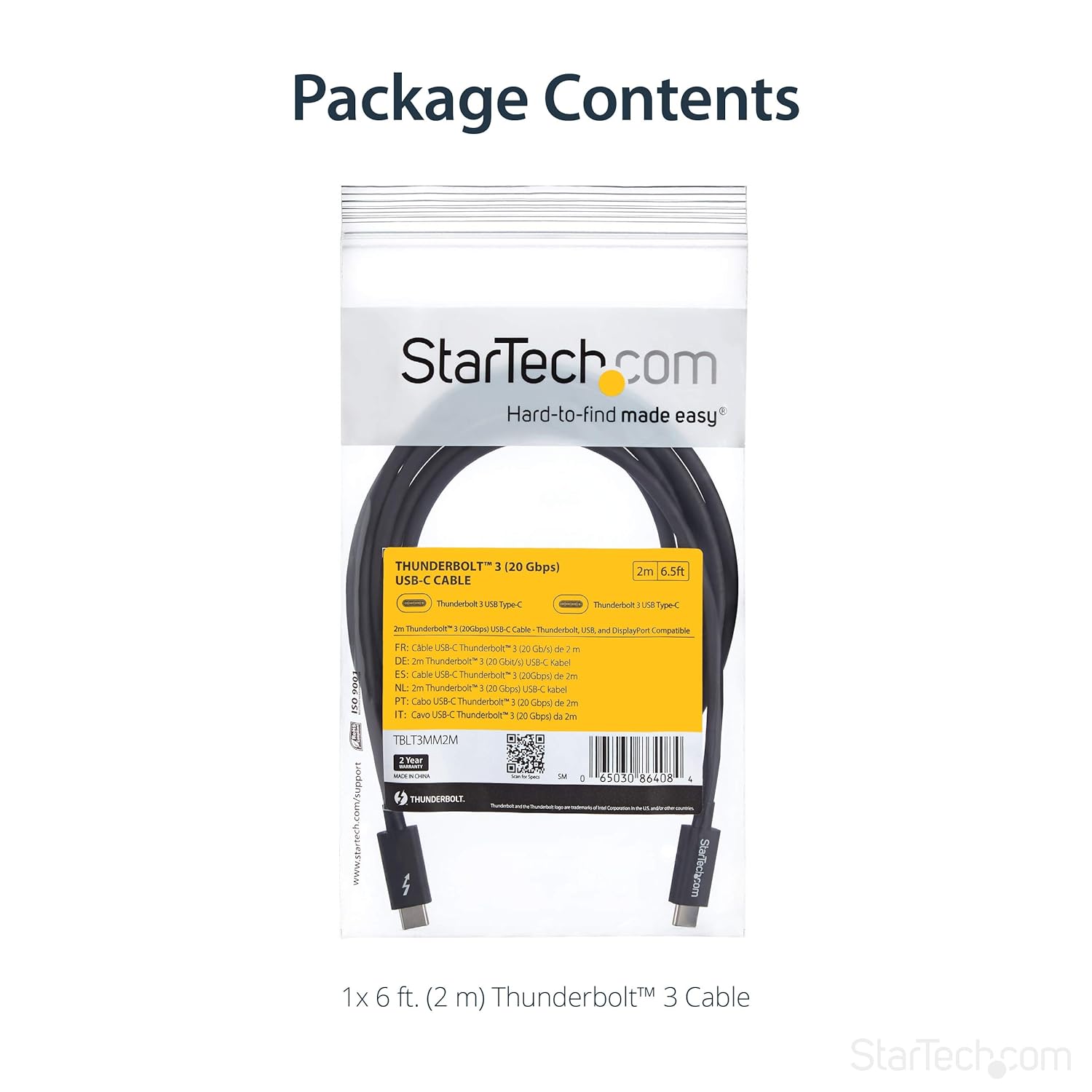 Startech.com Cavo Thunderbolt 3 Passivo 2m - immagine 6