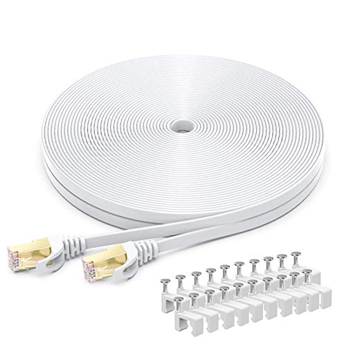 Busohe Cavo Ethernet Cat 8 da 10 Metri, Bianco
