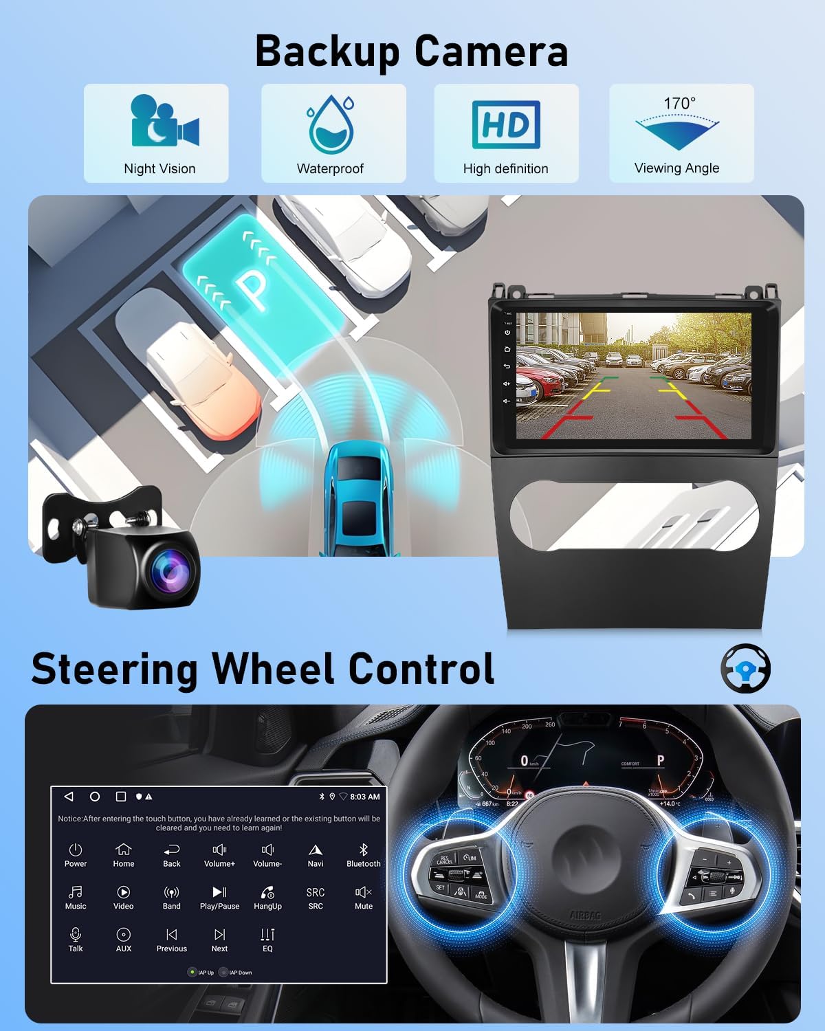Nhopeew Autoradio Android per Mercedes-Benz A/B-Class - immagine 6