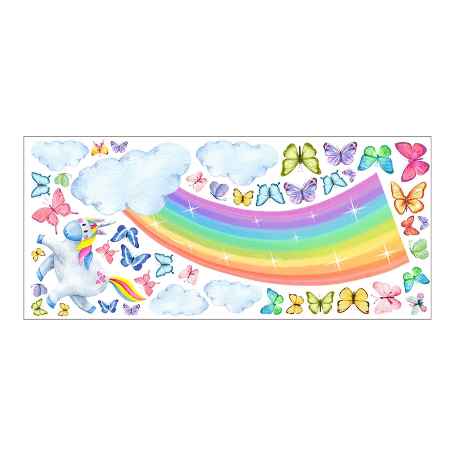 1 Pezzo Di Adesivo Da Parete Arcobaleno, Adesivo Per Pareti Della Stanza Per Bambini, Adesivo Per Pareti Cartone Animato, Decorazione Per La Casa, Adesivo Per Pareti Di Graffiti Creativi.