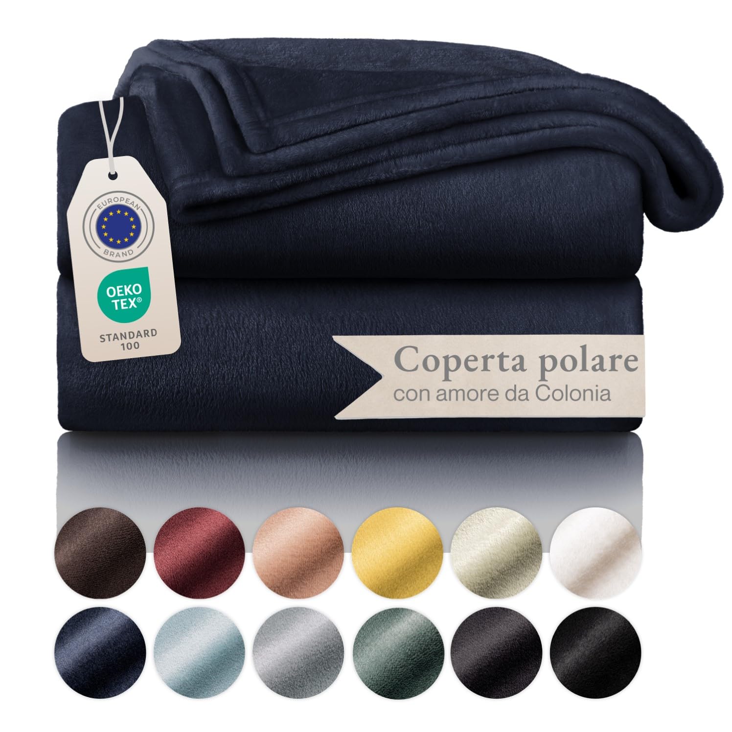 Blumtal Coperta in Pile 270x230cm, Blu Scuro