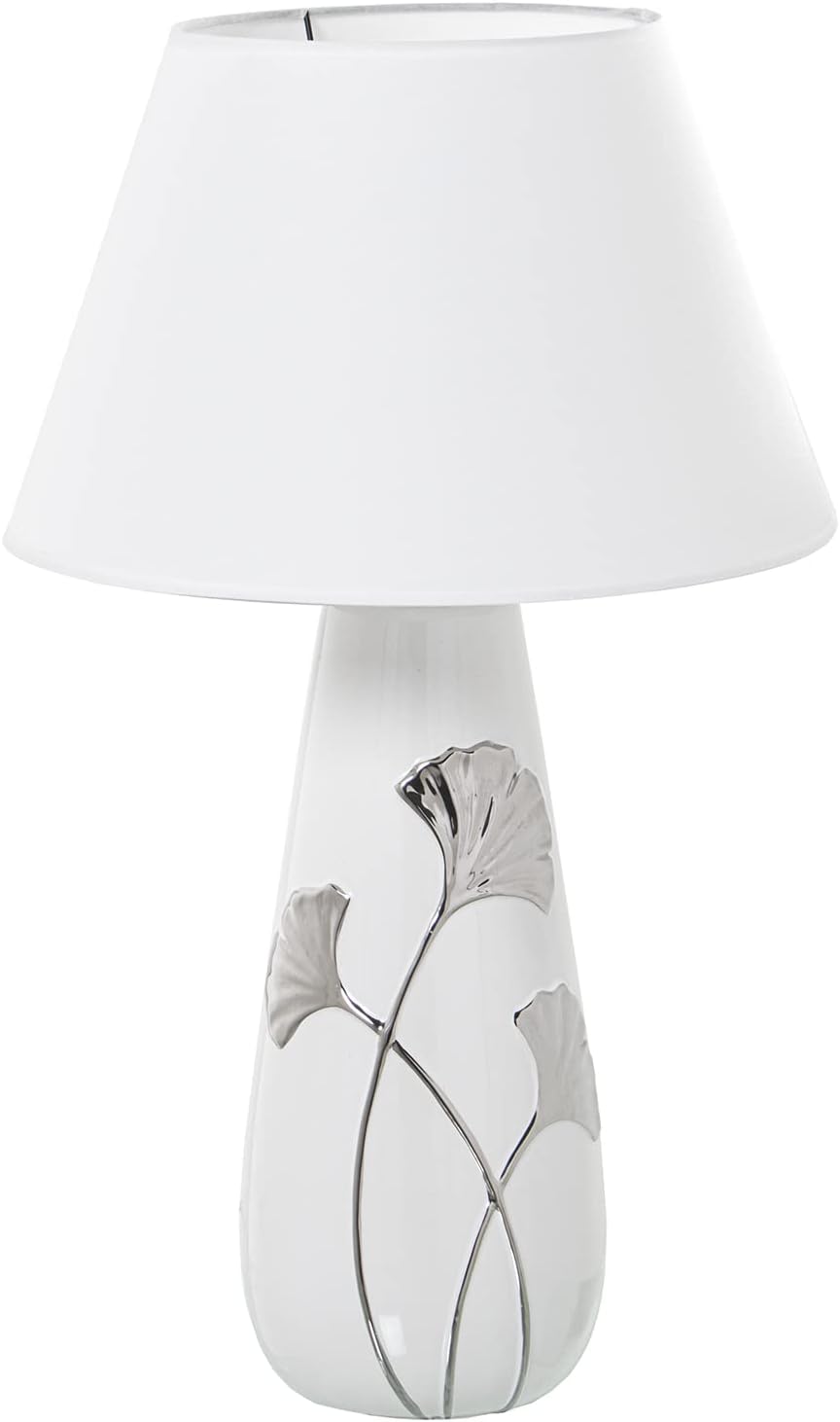 LÁMPARA SOBREMESA CERÁMICA Bianco/Argento 1XE27 - immagine 1