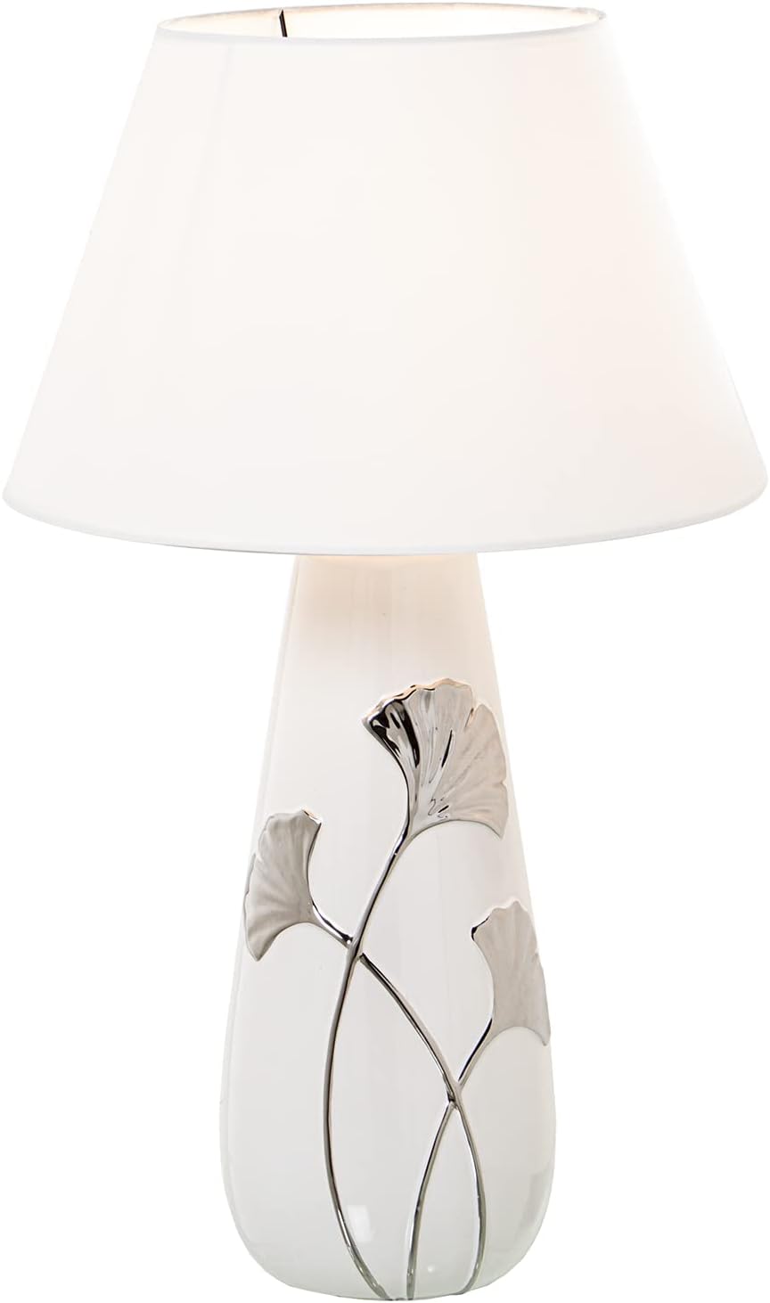 LÁMPARA SOBREMESA CERÁMICA Bianco/Argento 1XE27 - immagine 2