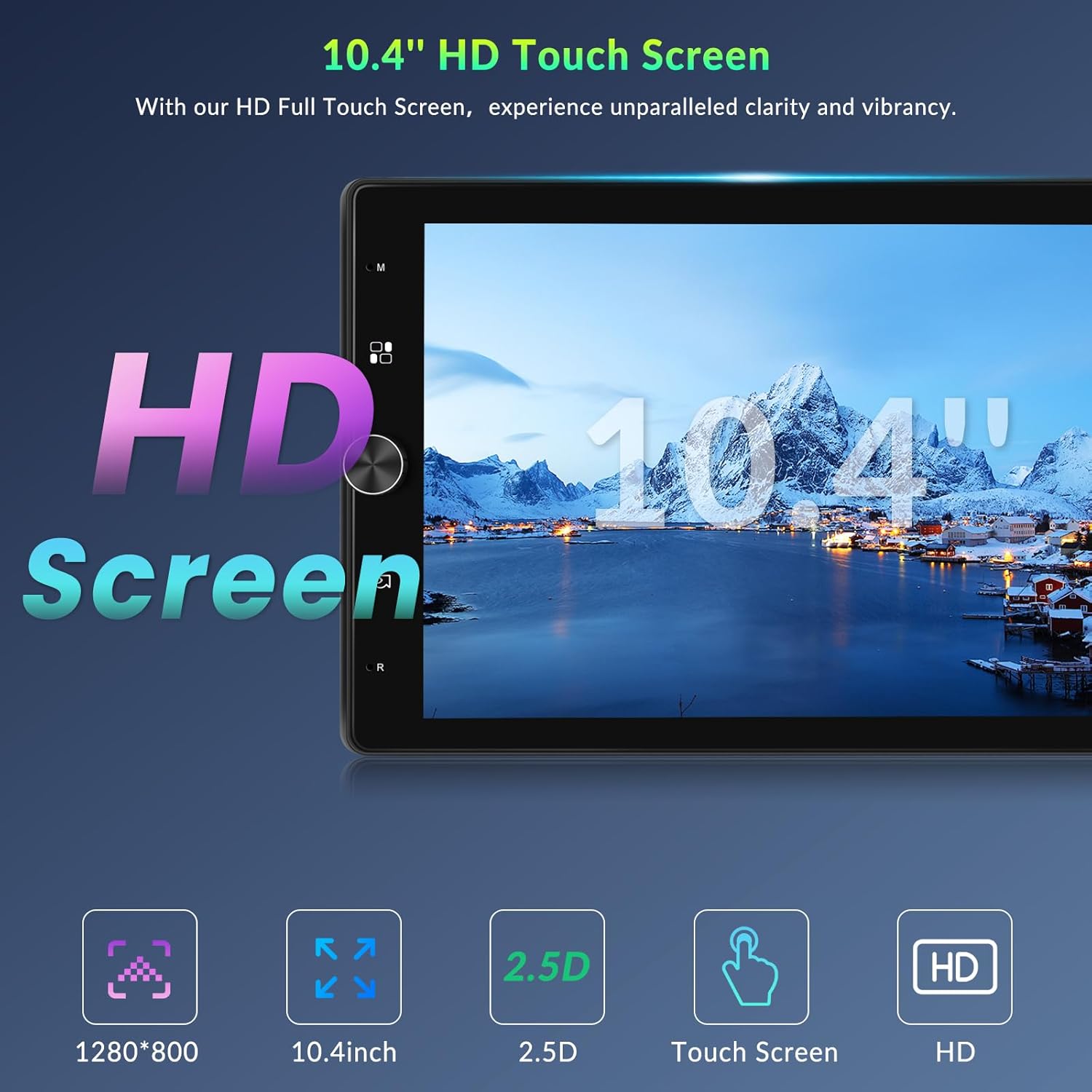 Vechtel Autoradio 1 Din con Carplay Android Auto Wireless - immagine 2