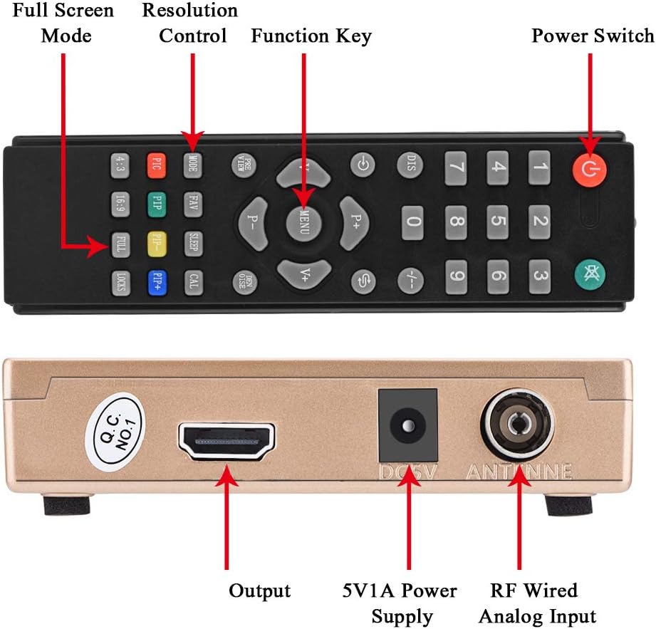 Dpofirs Convertitore RF a HDMI con Telecomando - immagine 2