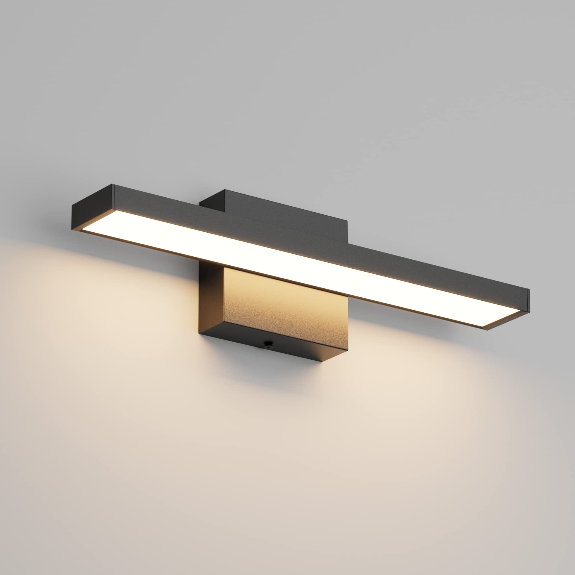 Klighten Luci da Specchio Bagno 40cm 12W, Nero