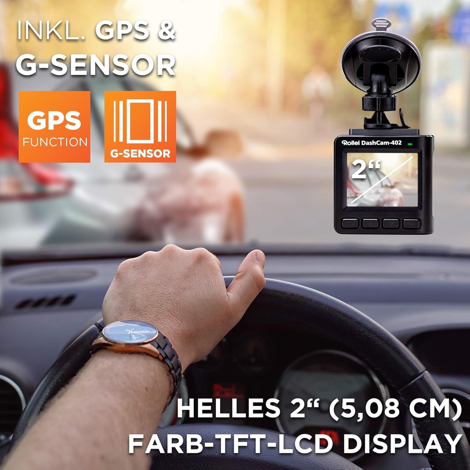 Rollei CarDVR 402 Dashcam Full HD (1080p/30fps) - immagine 2