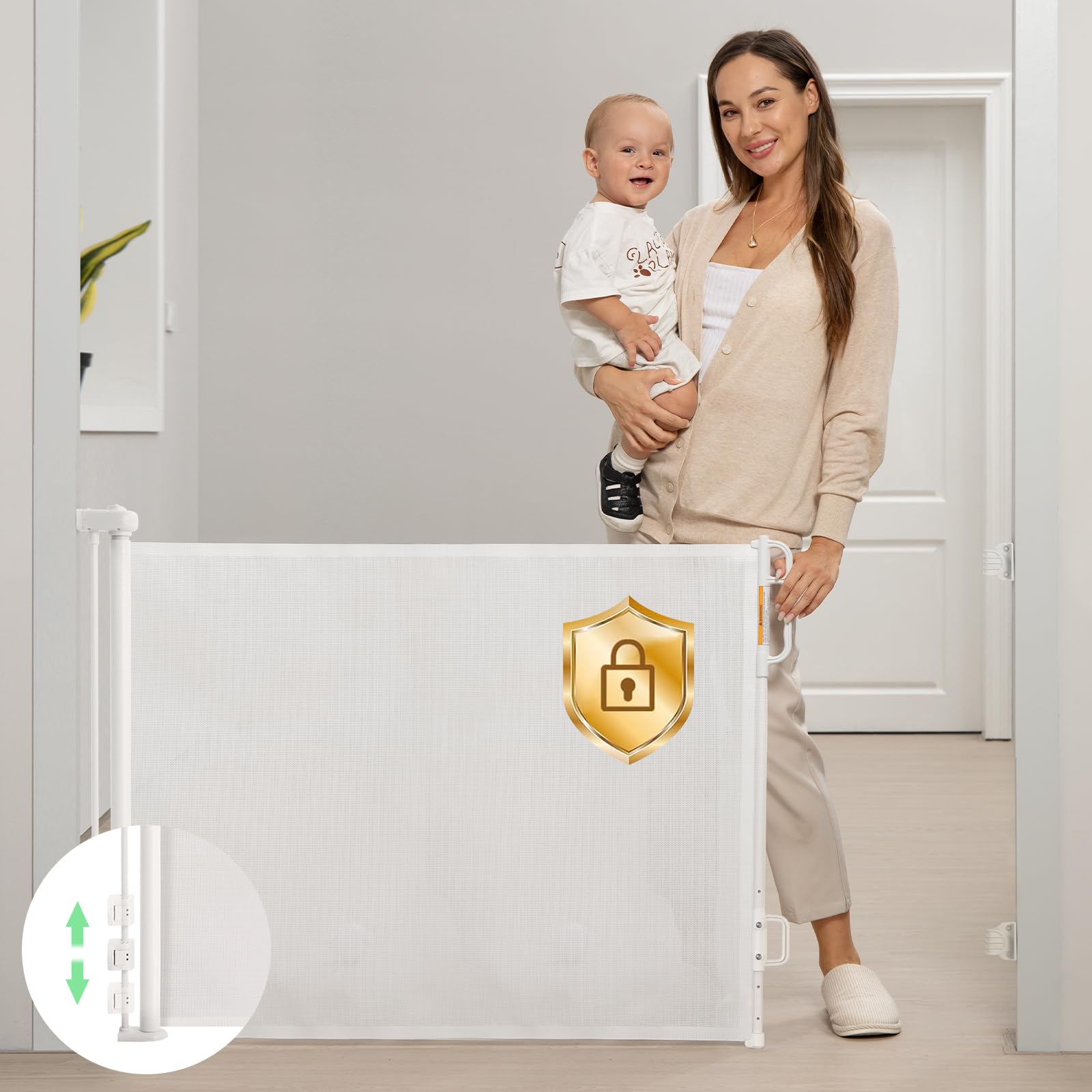 Momcozy Cancello Scale Retrattile per Bambino 33"x55"