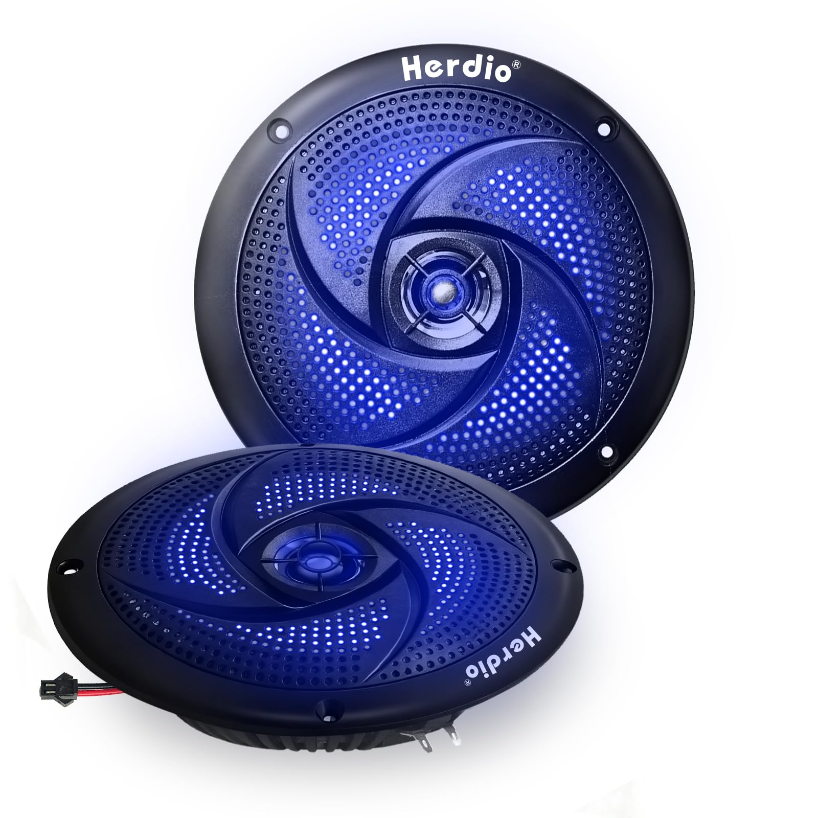 Herdio Altoparlanti Marini Impermeabili 5.25" 160W, Nero