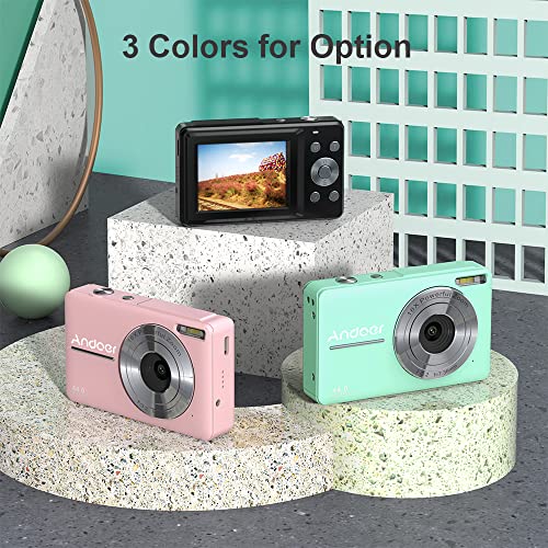 Andoer Fotocamera Digitale 1080P 44MP HD, Verde Menta - immagine 2