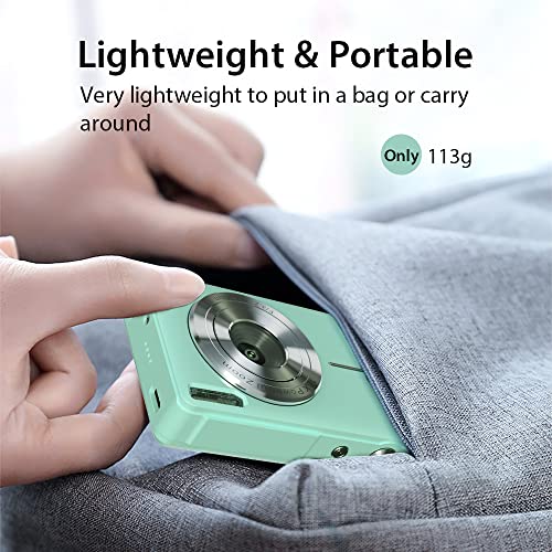 Andoer Fotocamera Digitale 1080P 44MP HD, Verde Menta - immagine 3