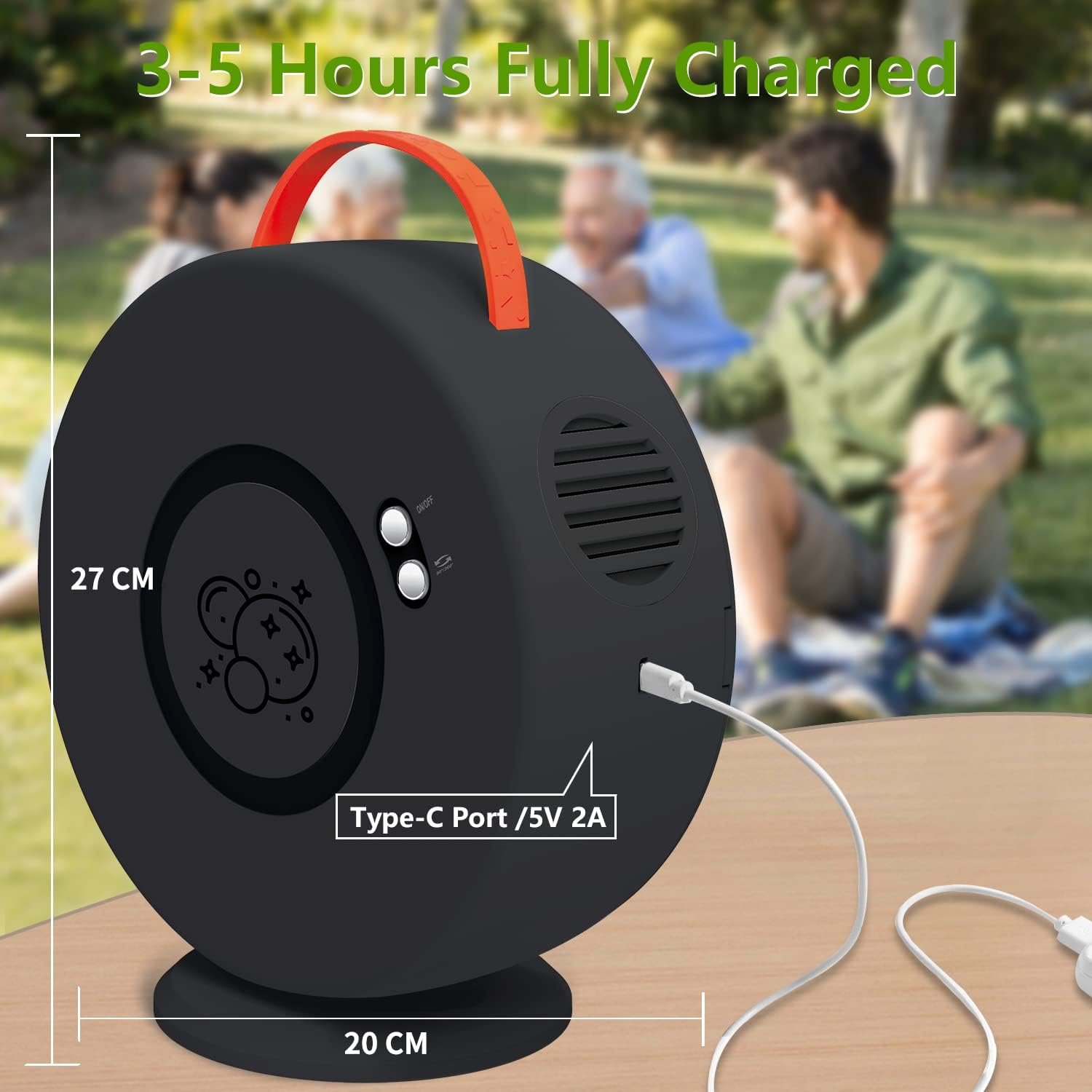 Macchina per Bolle Automatica Ricaricabile 500ml, Nero - immagine 5