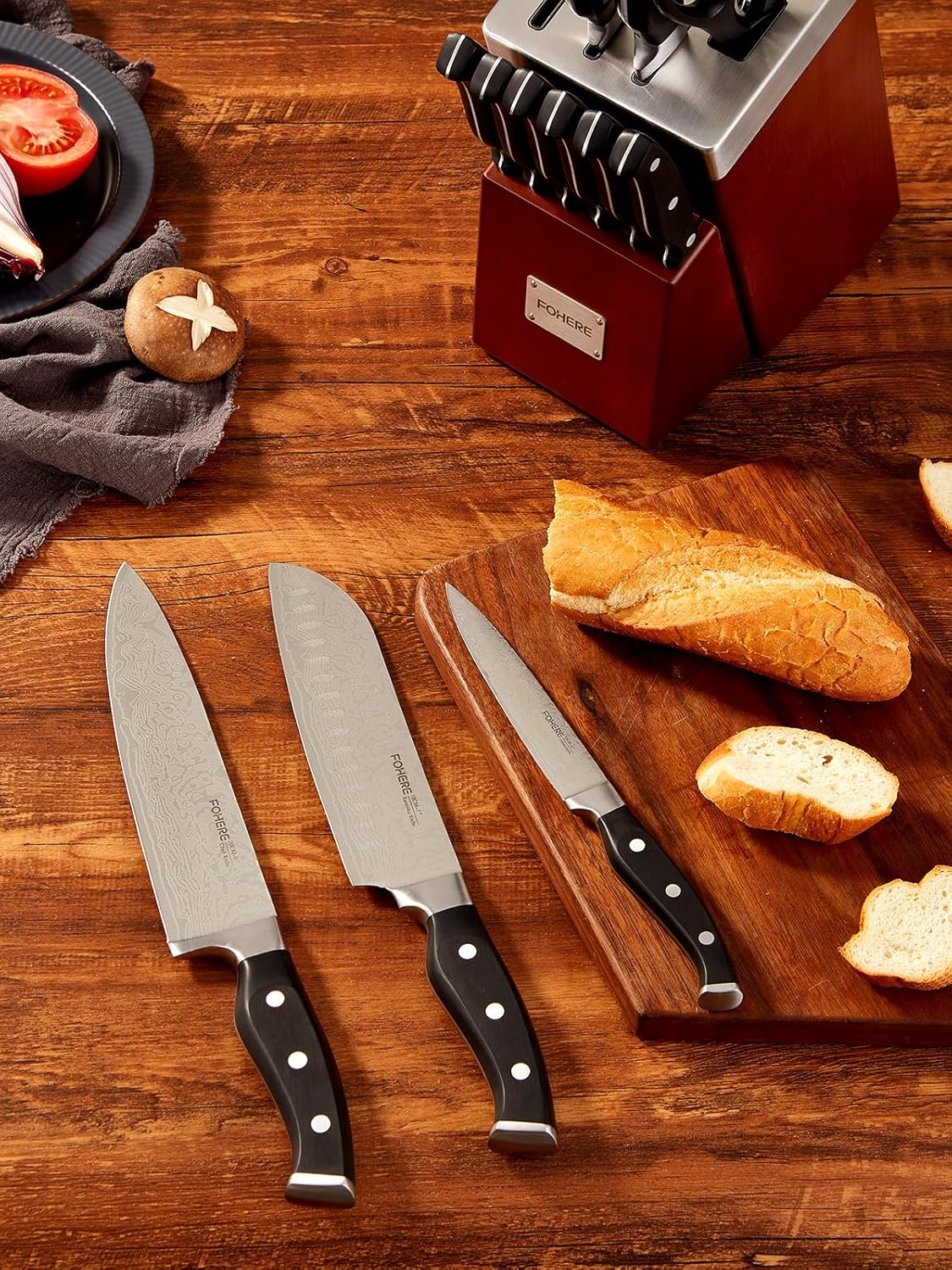 Fohere Set Coltelli da Cucina 14 Pezzi con Ceppo - immagine 8