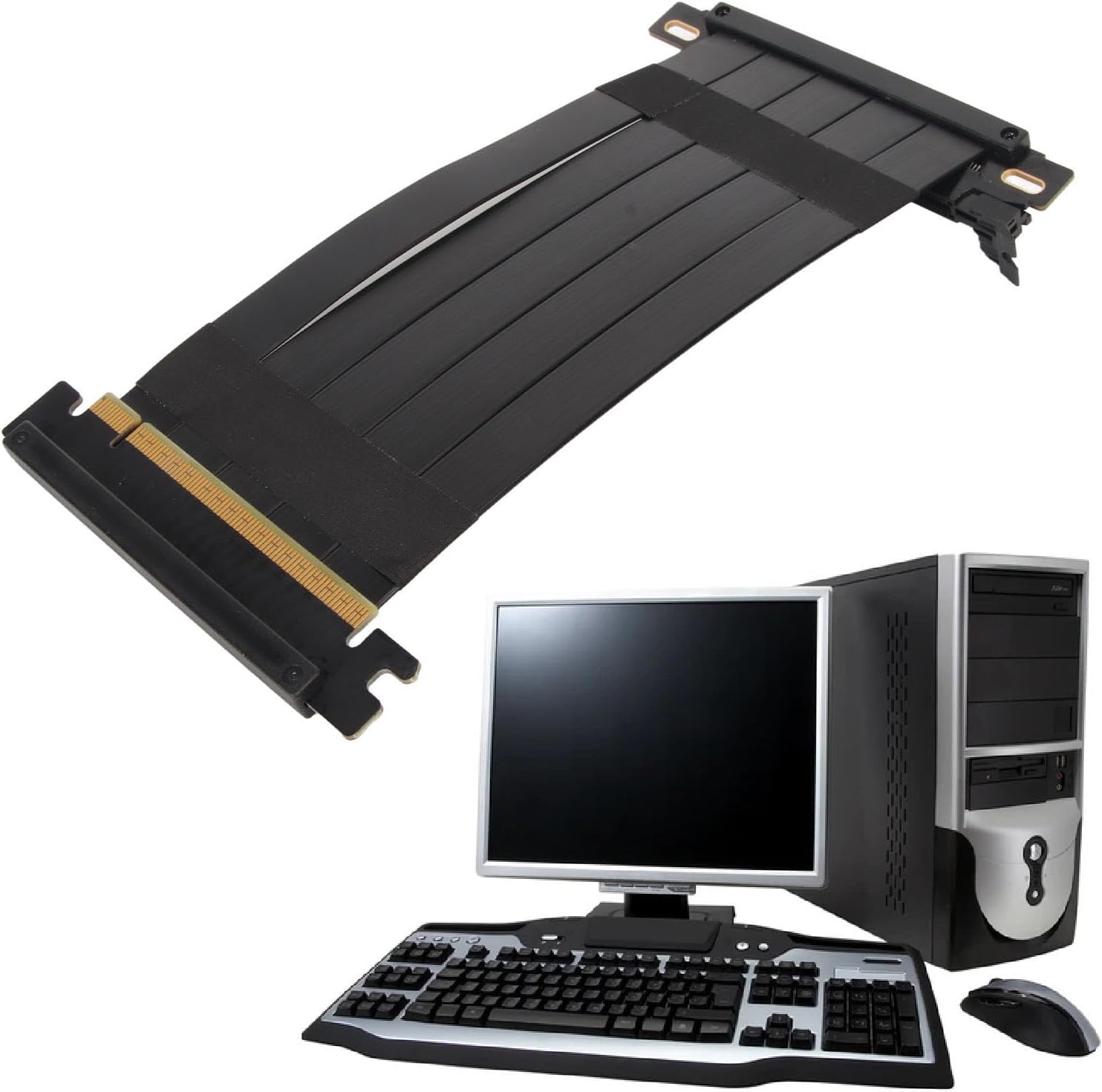 Annadue Cavo Riser PCIE 4.0 per Scheda Grafica, Nero - immagine 2