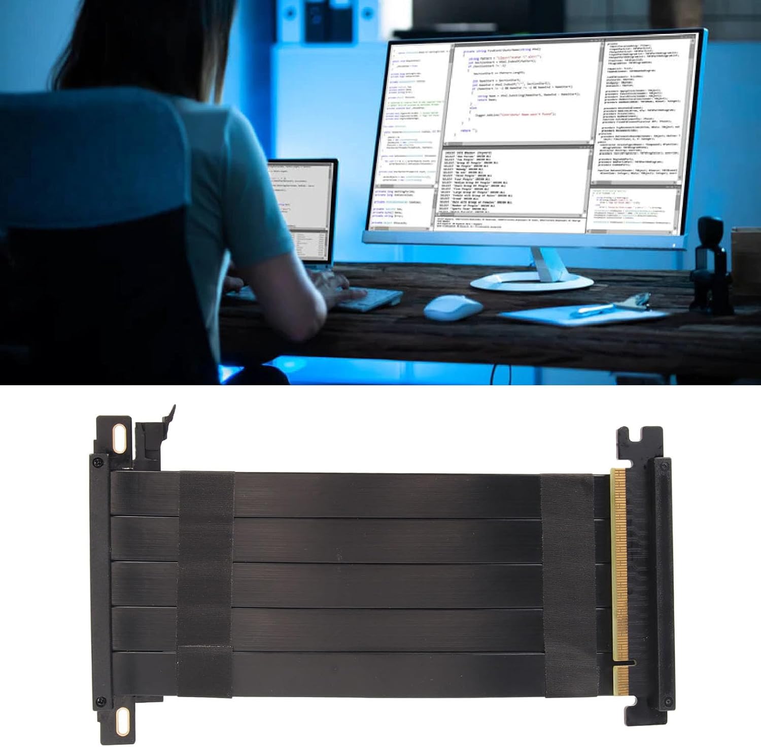 Annadue Cavo Riser PCIE 4.0 per Scheda Grafica, Nero - immagine 7