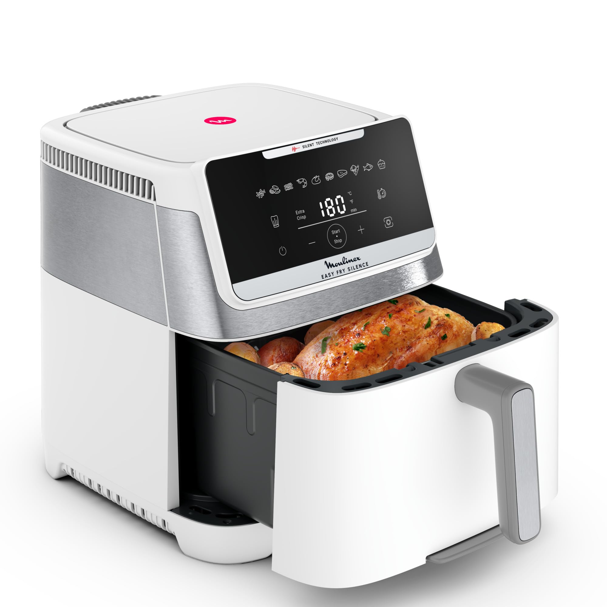 Moulinex Easy Fry Silence 7L - Friggitrice ad Aria XXL, Bianco
