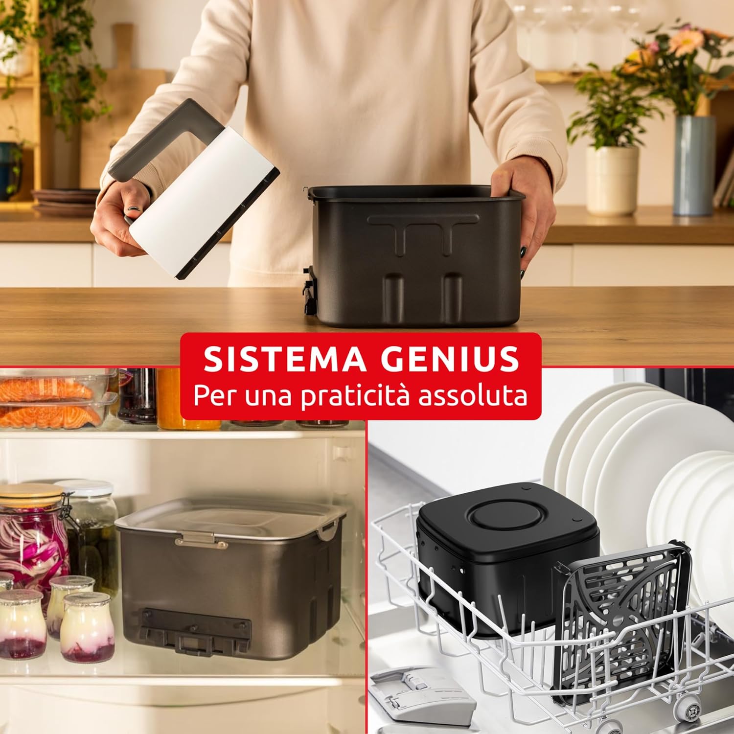 Moulinex Easy Fry Silence 7L - Friggitrice ad Aria XXL, Bianco - immagine 5