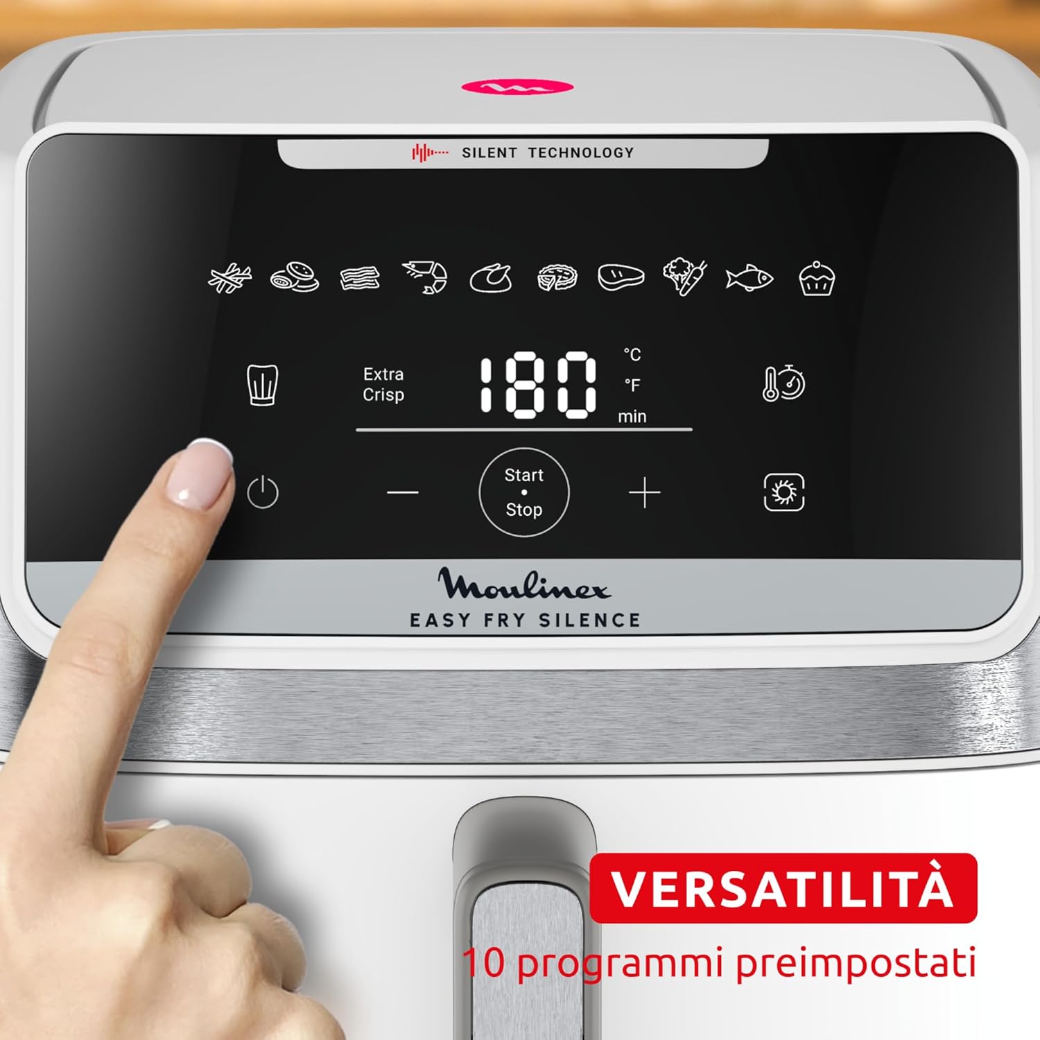 Moulinex Easy Fry Silence 7L - Friggitrice ad Aria XXL, Bianco - immagine 7