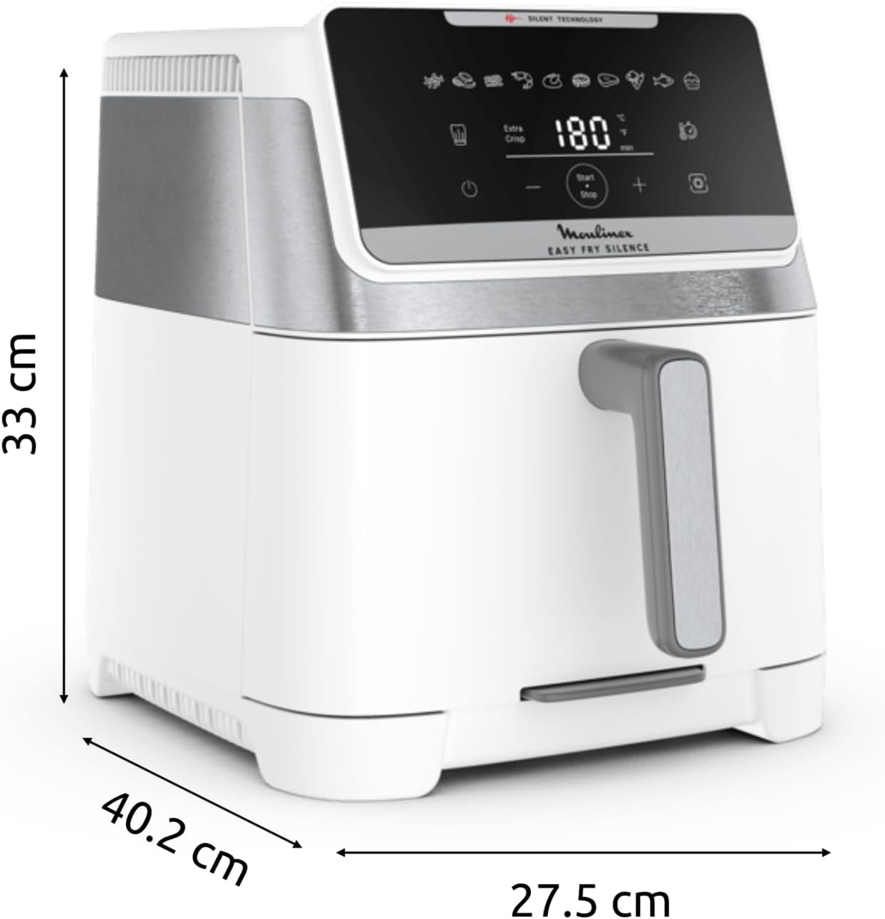 Moulinex Easy Fry Silence 7L - Friggitrice ad Aria XXL, Bianco - immagine 8