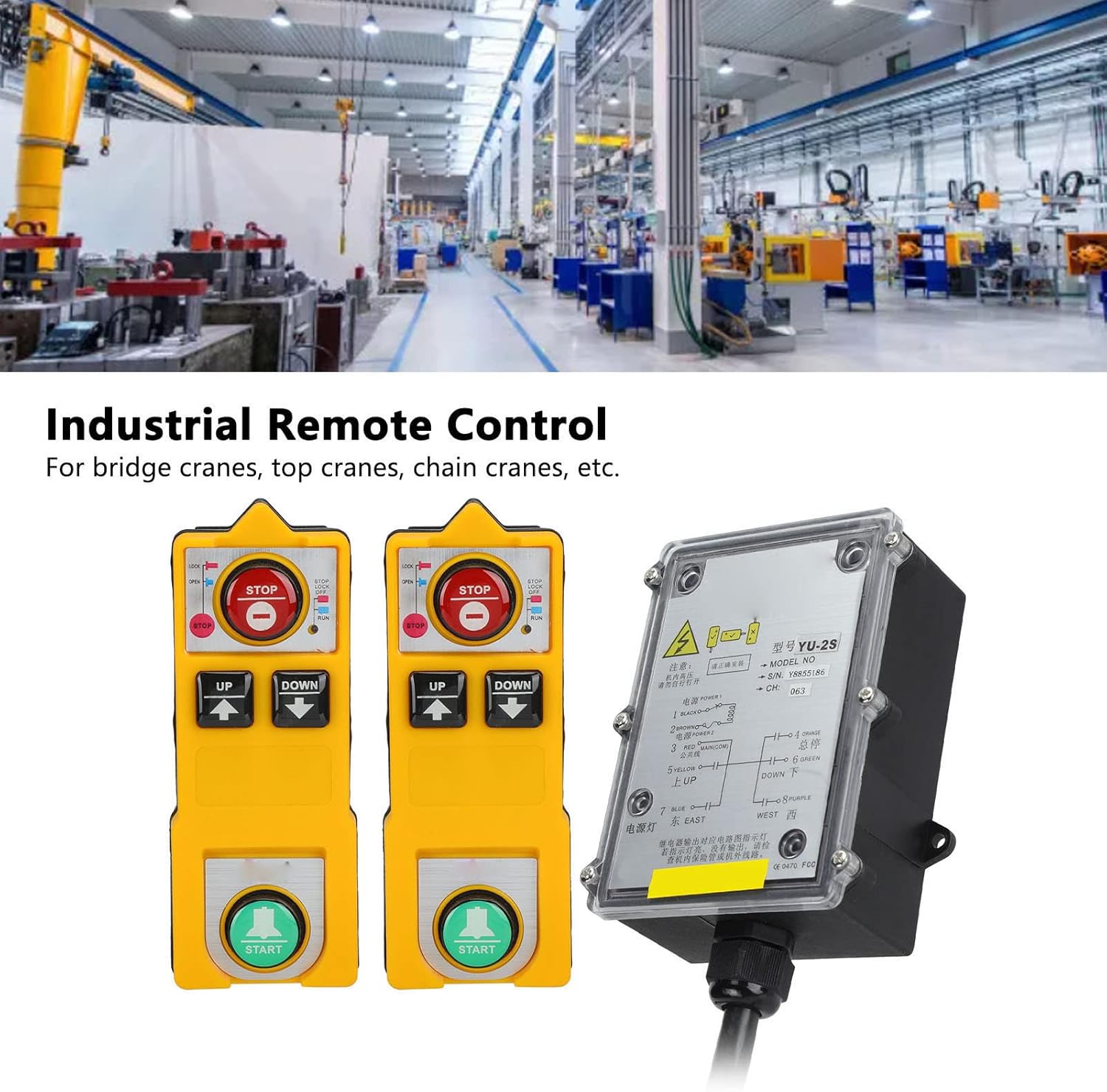Telecomando Wireless Gru Sollevamento 800 MHz IP68 - immagine 2