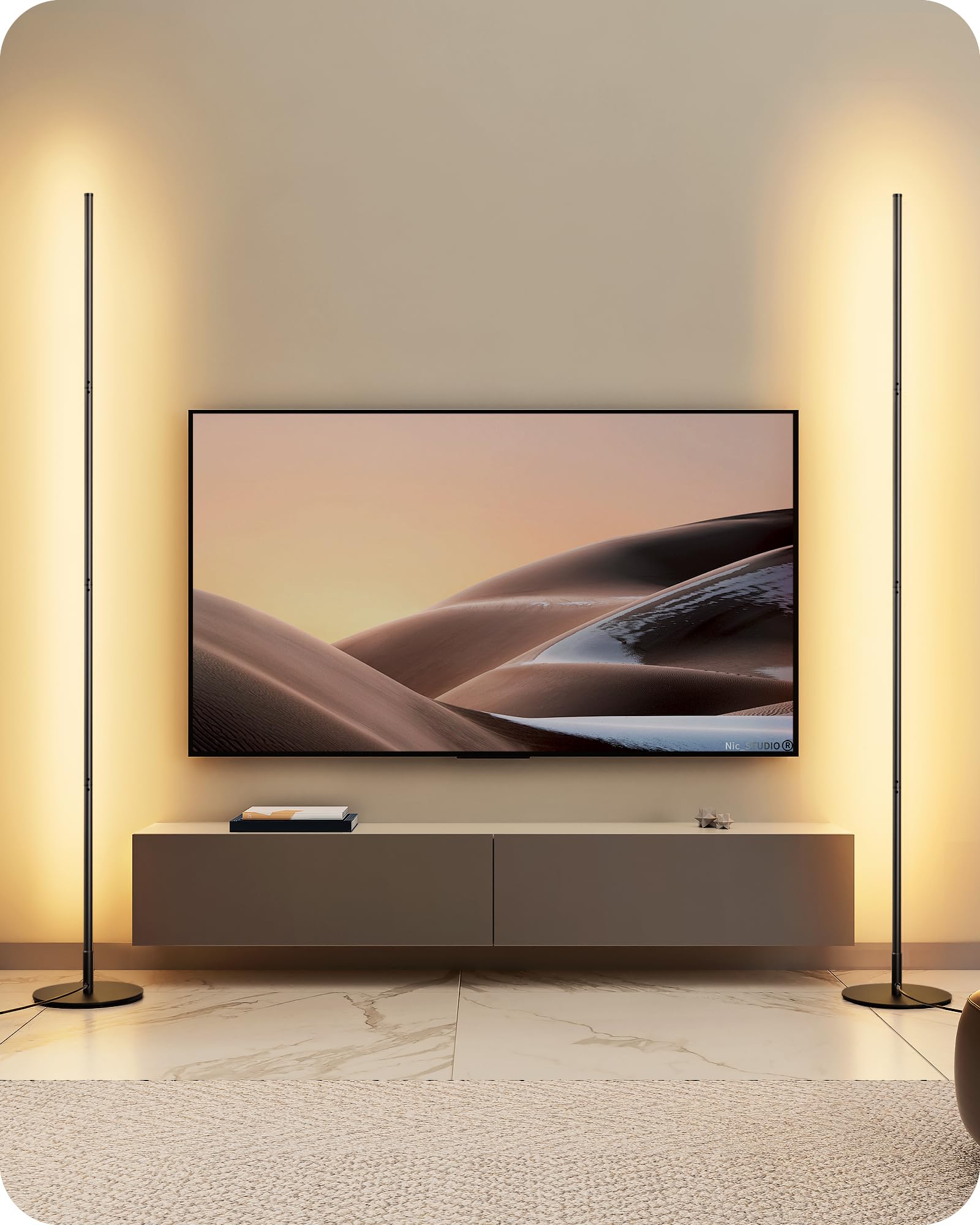 Edishine Set 2 Lampade da Terra LED Dimmerabili