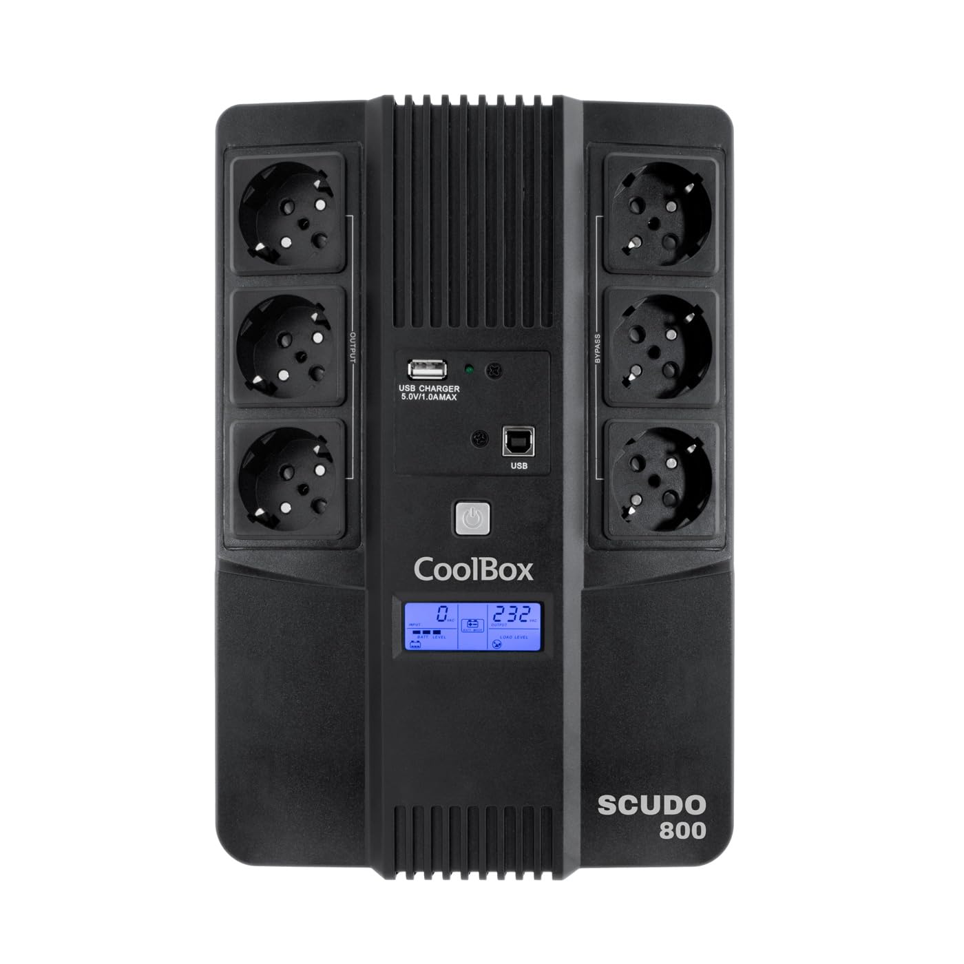 Coolbox SCUDO3 UPS 800VA 480W con Display LCD