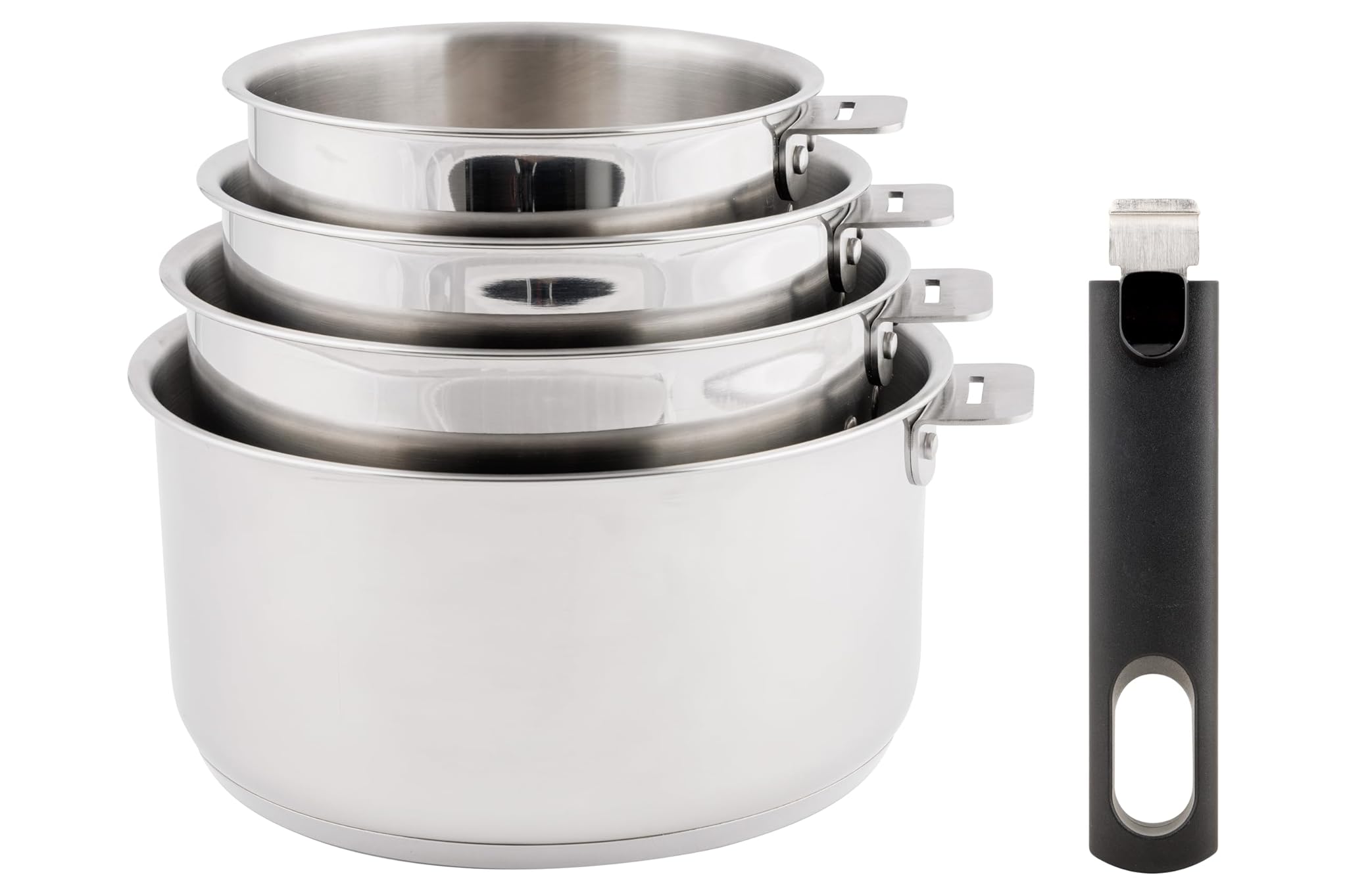 Cosy&Trendy Set Pentole Acciaio Inox 5 Pezzi