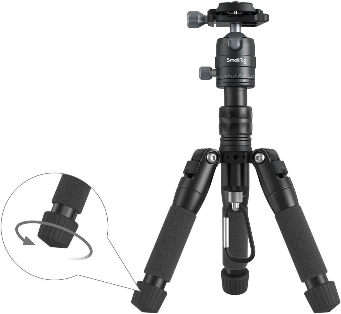 Smallrig Mini Treppiede Alluminio 52cm con Testa a Sfera - immagine 3