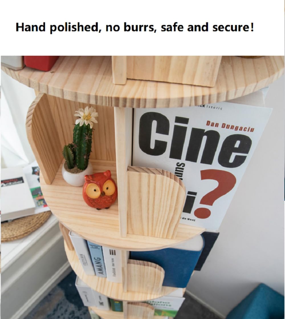 Heehee Libreria Rotante 360 Gradi 5 Ripiani - immagine 4