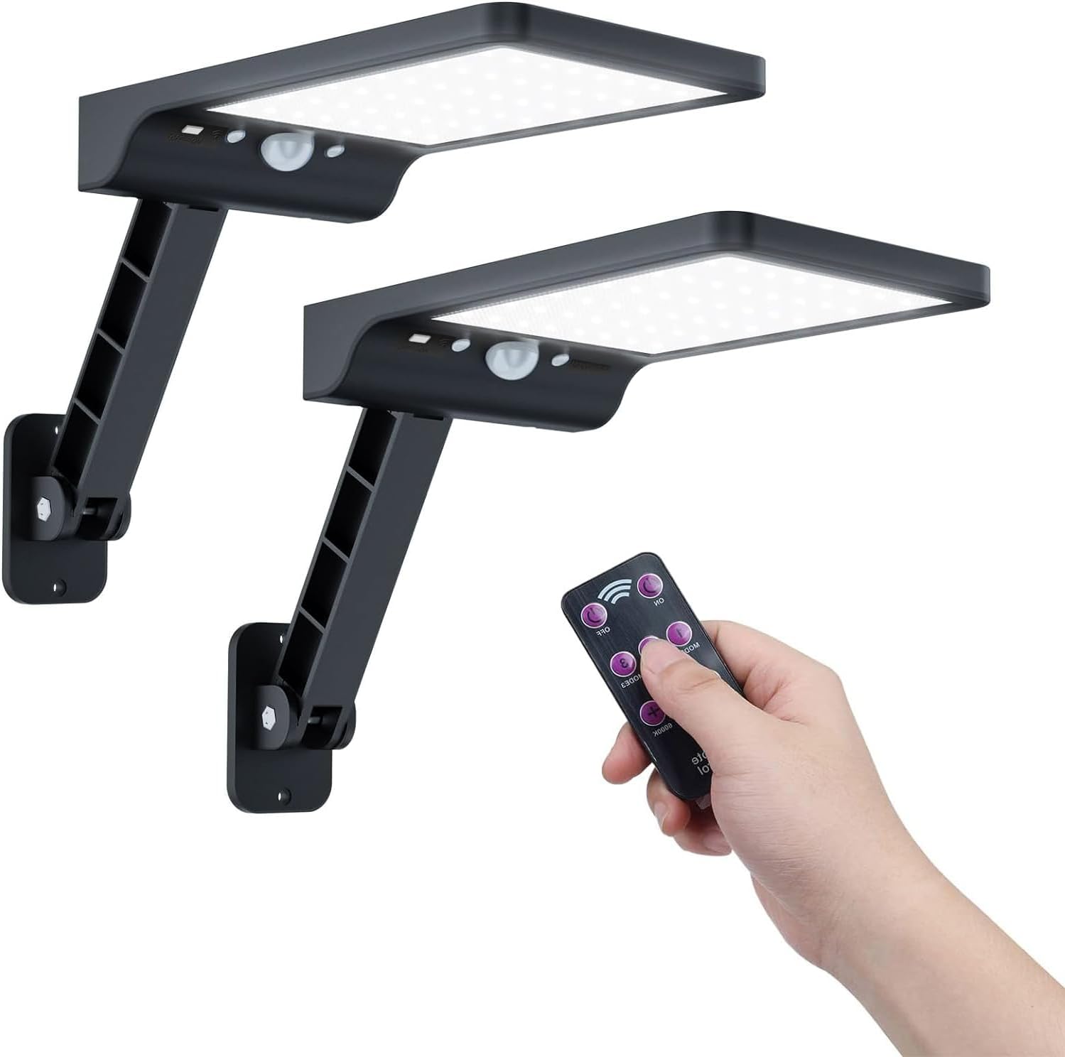 Moman Luce Solare LED Esterno con Sensore Movimento 2 Pezzi - immagine 1