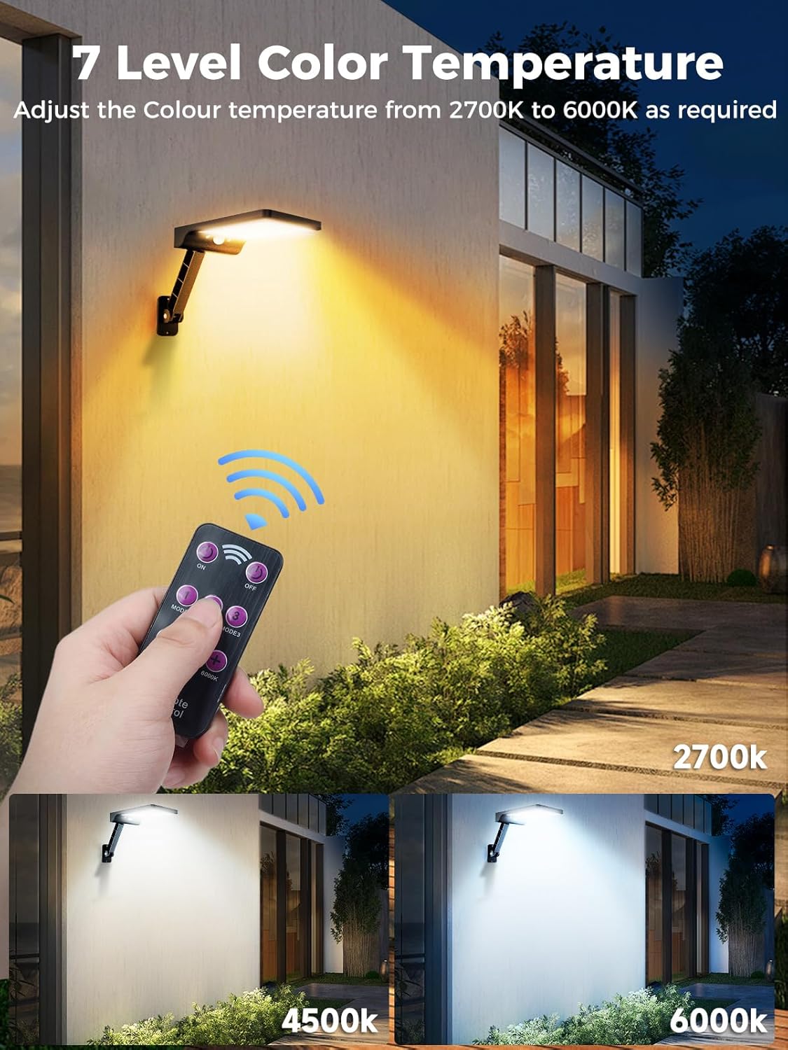 Moman Luce Solare LED Esterno con Sensore Movimento 2 Pezzi - immagine 6