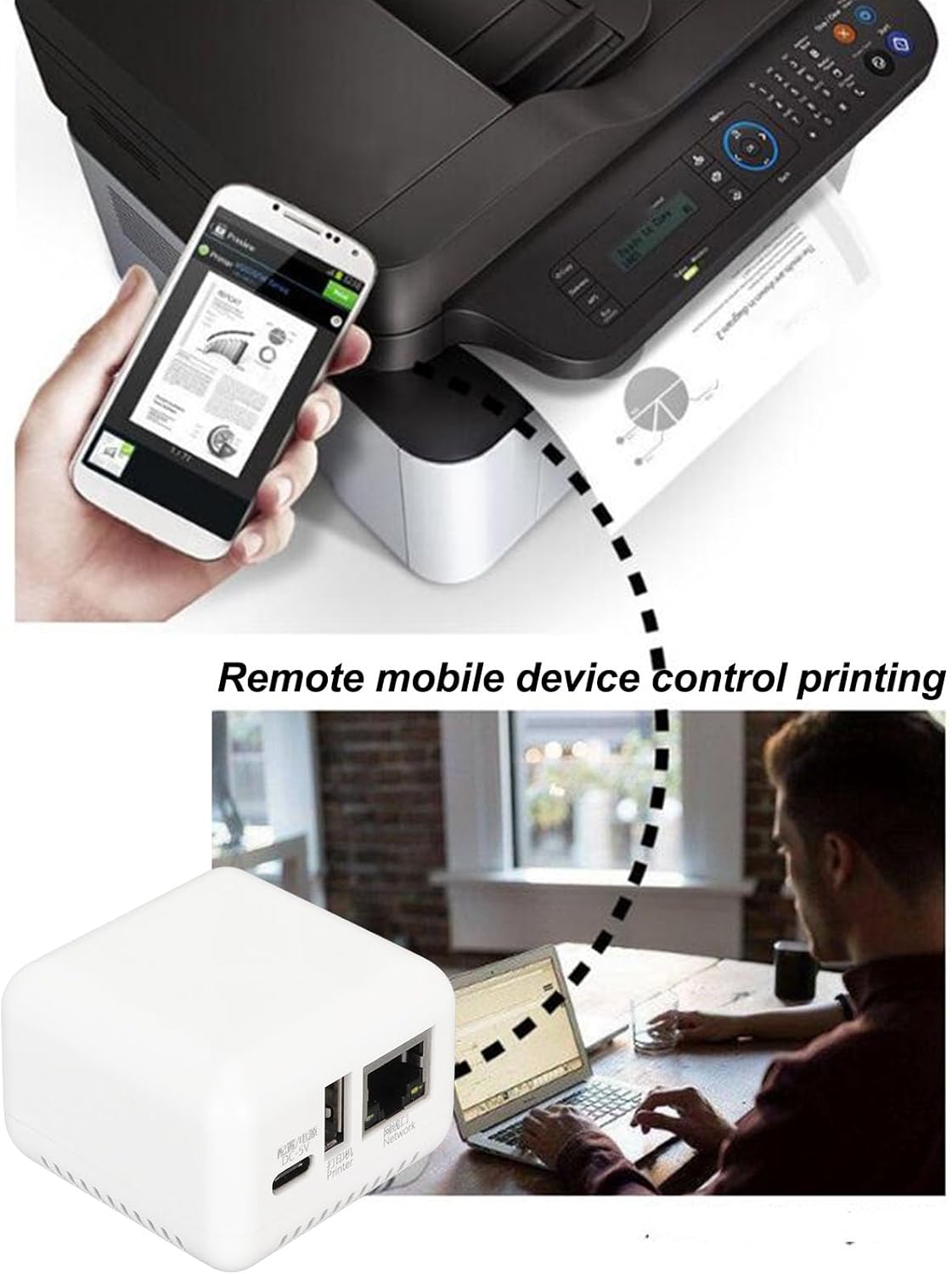 Bewinner Server di Stampa Wireless USB 2.0 - immagine 6