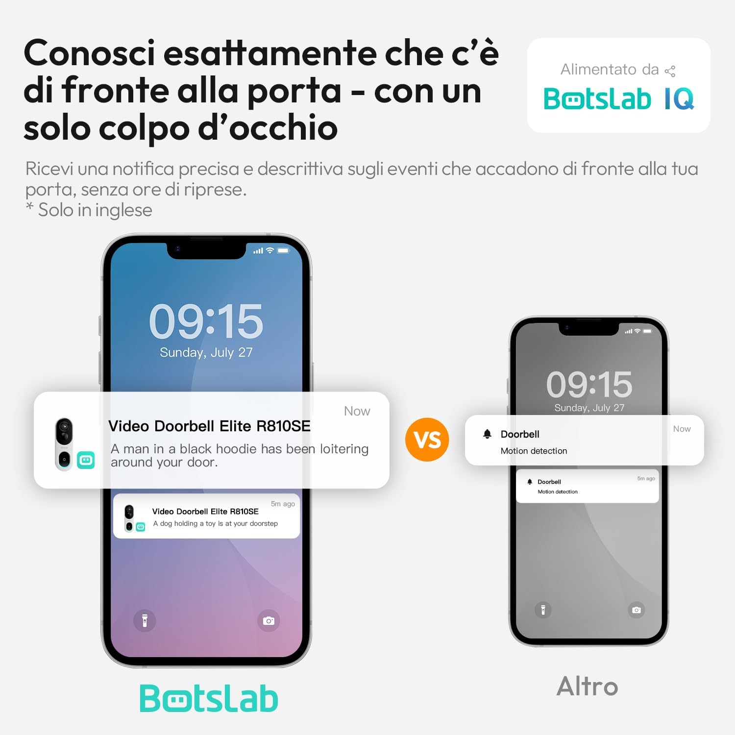 Botslab 2K Videocitofono Wi-Fi con Chime, Nero - immagine 4