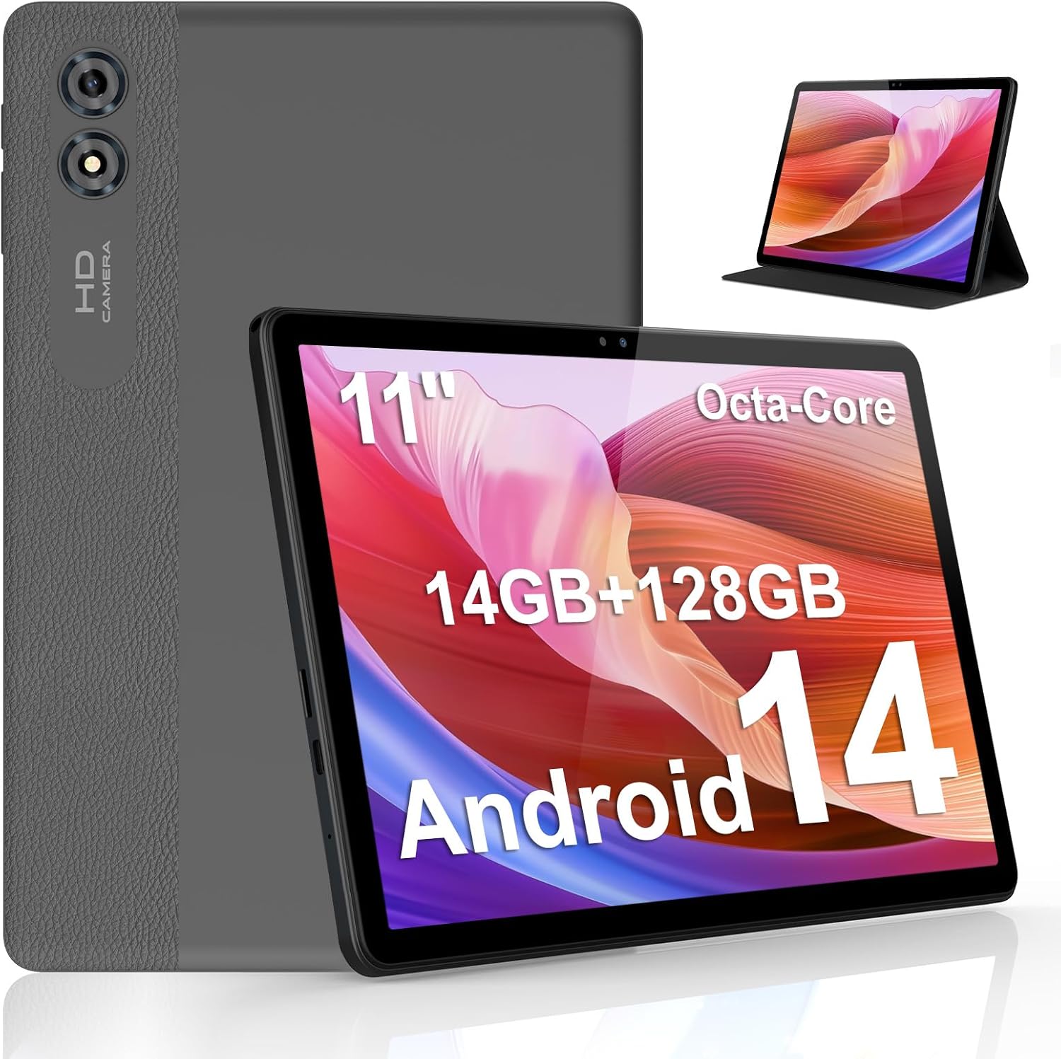 Ascrecem Tablet 11 Pollici Android WiFi6 Octa-Core, Grigio - immagine 1