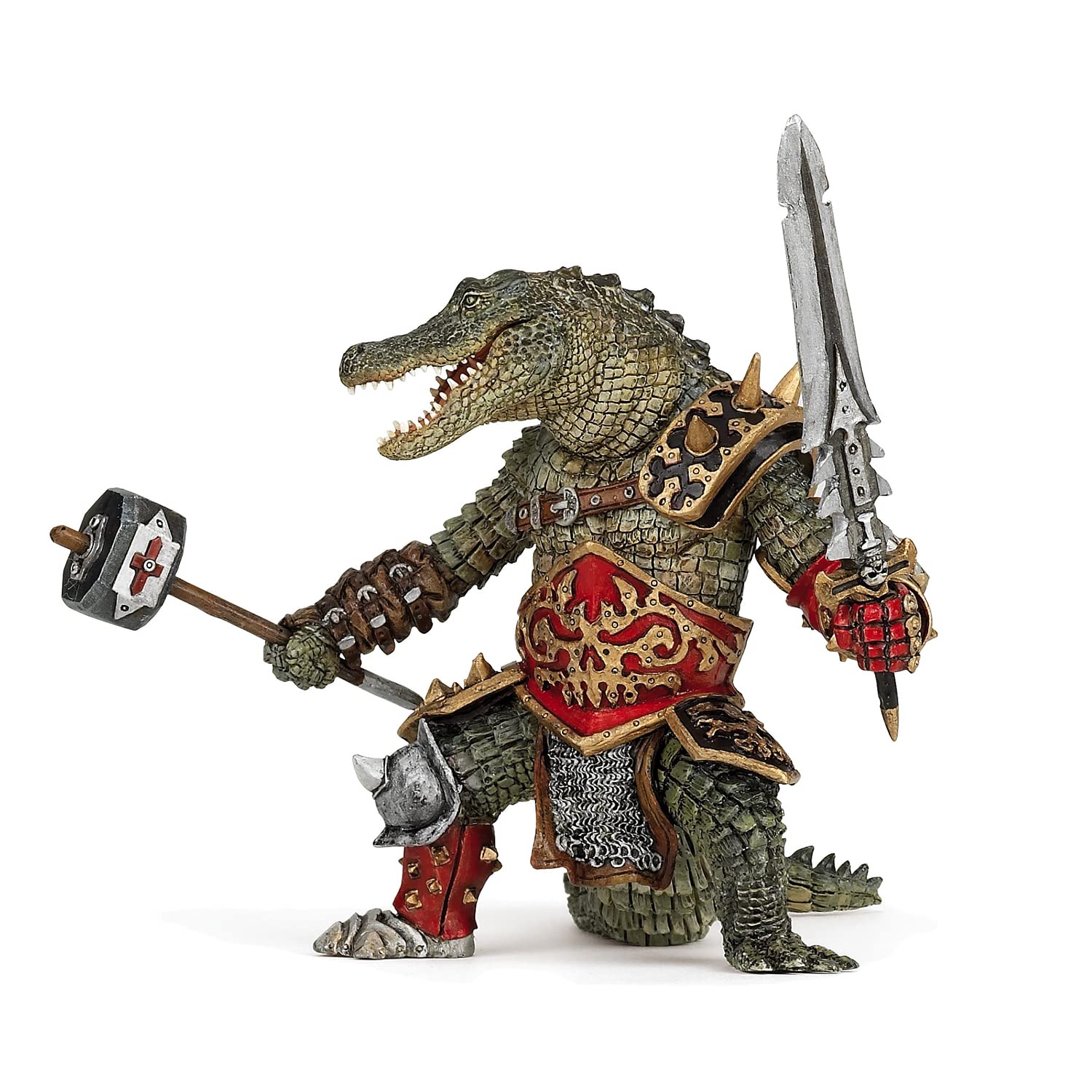 Papo - Statuetta Coccodrillo Mutante Realistica - 3 Anni + - Collezione Fantastico & Medievale - Gioco Creativo Avventura Fantastica - Idea Regalo Giocattolo Bambina Bambino - 15 Cm