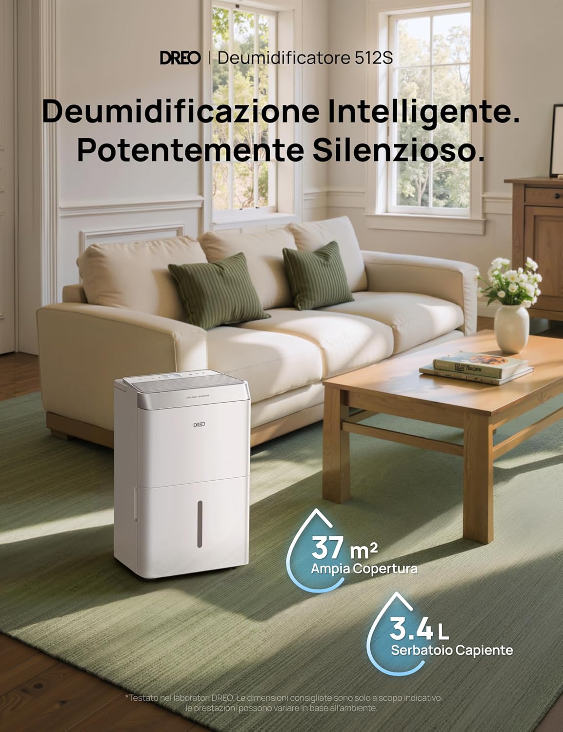 Dreo Deumidificatore Casa Muffa 20L/24h Alexa & WiFi - immagine 2
