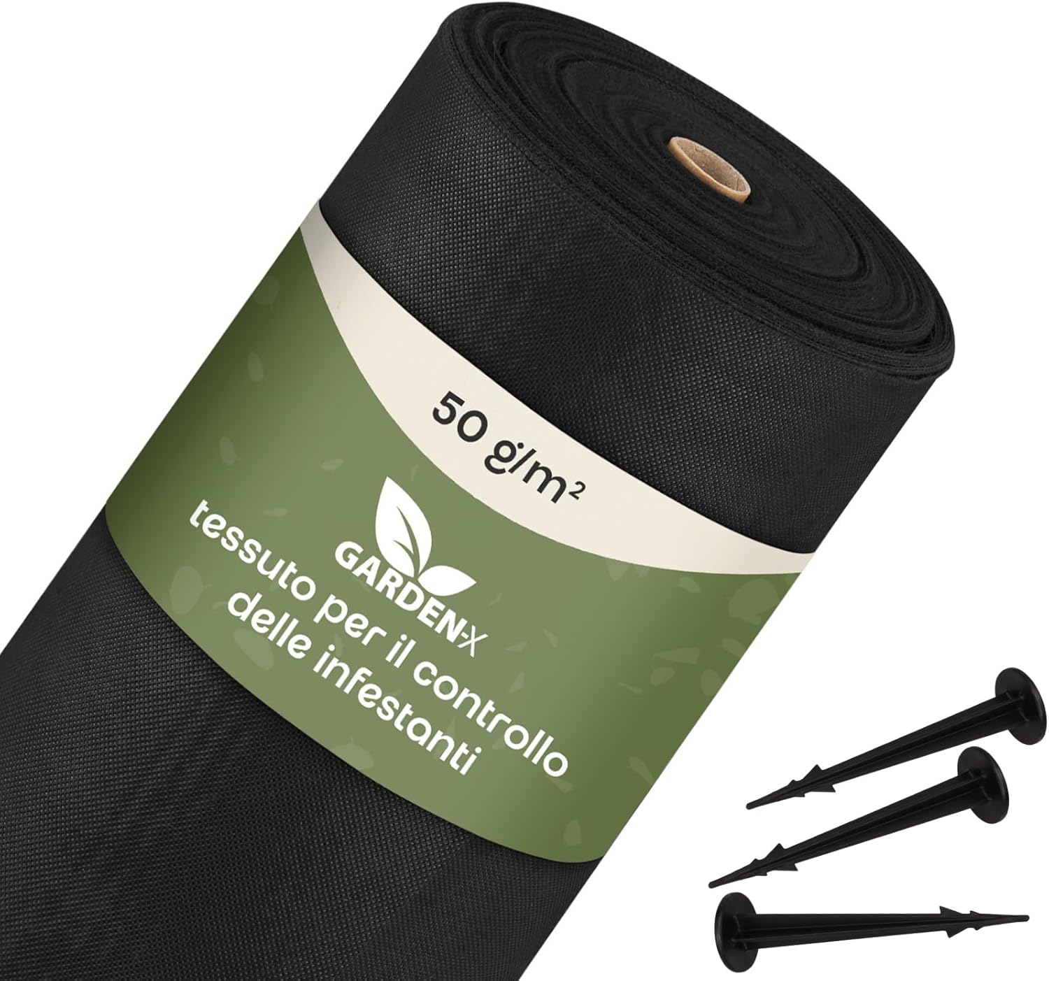 GARDENIX Tessuto Non Tessuto per Erbacce 320m² con 50 Ancore - immagine 1