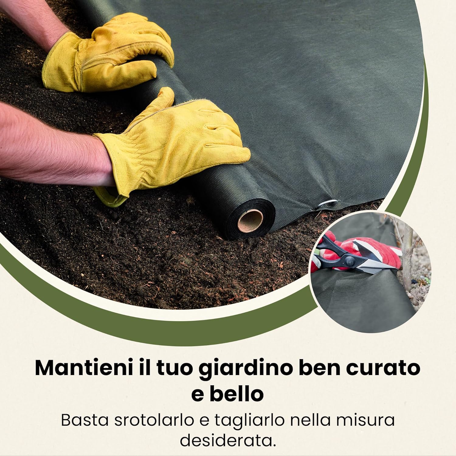 GARDENIX Tessuto Non Tessuto per Erbacce 320m² con 50 Ancore - immagine 5