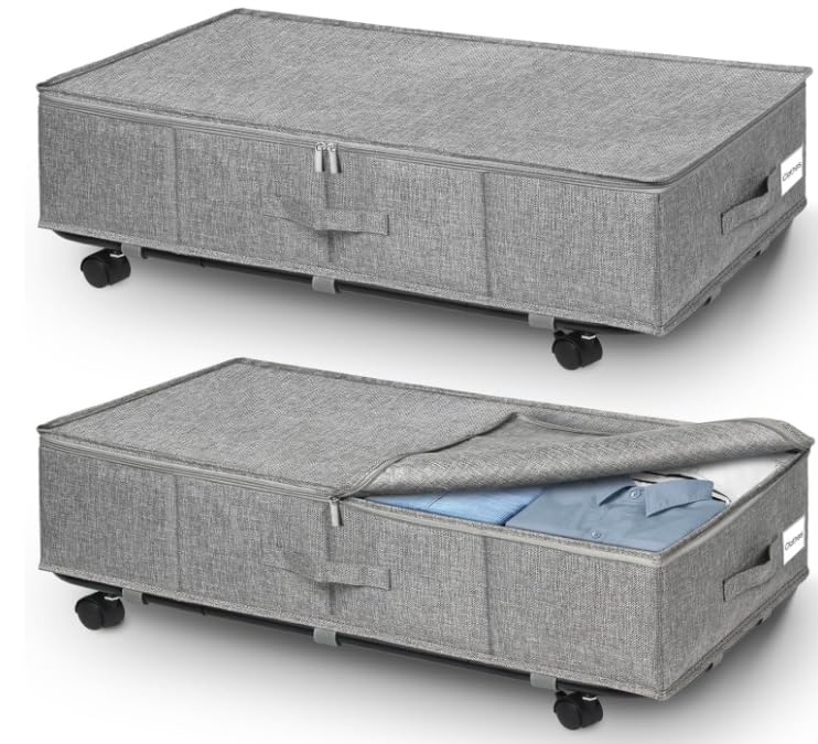 Mepure Contenitore Sottoletto 50L con Ruote (2 Pezzi)