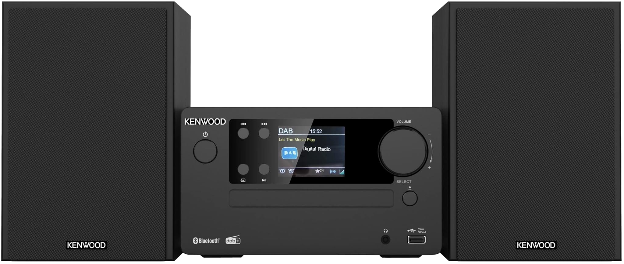 Kenwood M-725DAB-S - Sistema Micro HiFi Stereo, Black