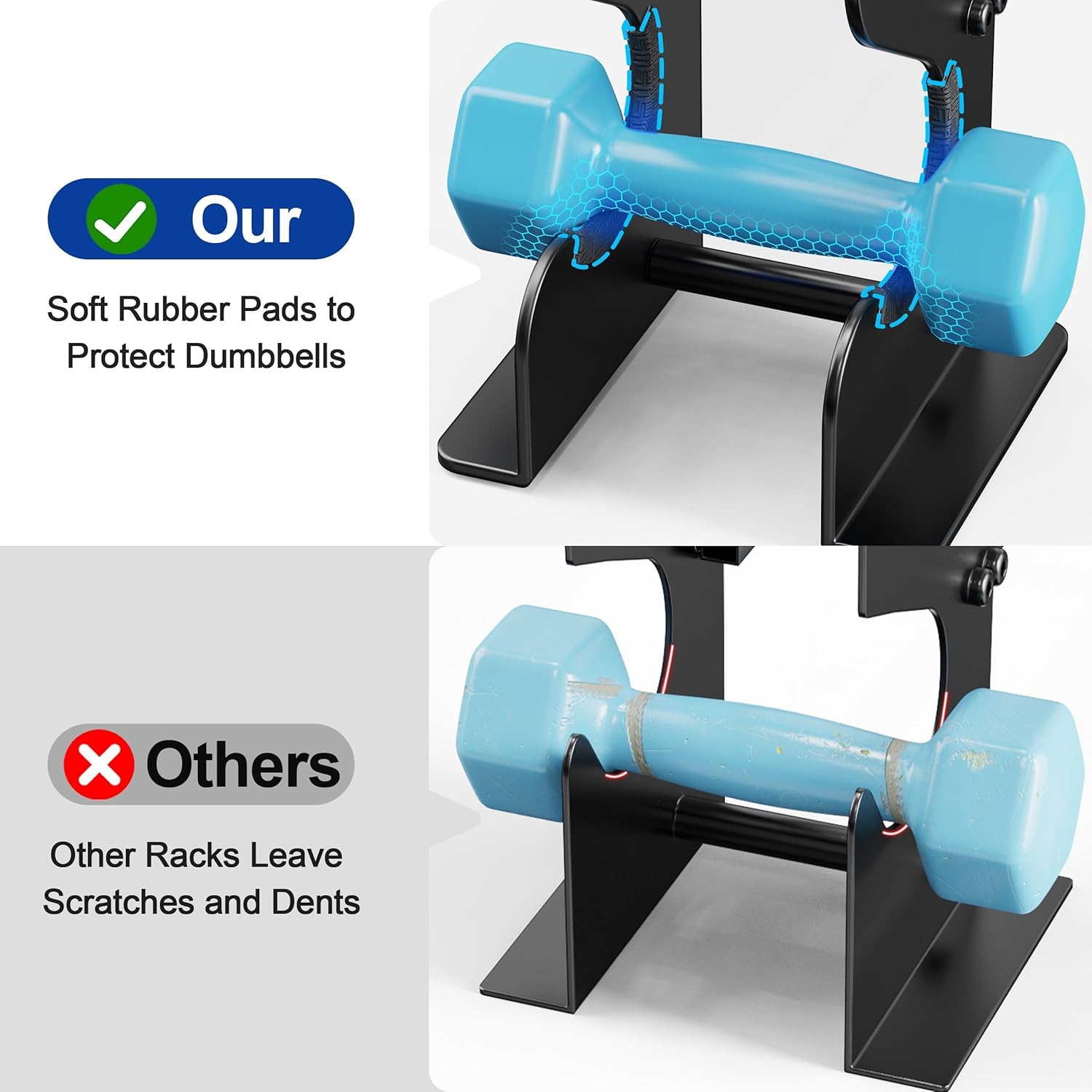 Supporto Manubri a 4 Livelli per Palestra Domestica - immagine 4