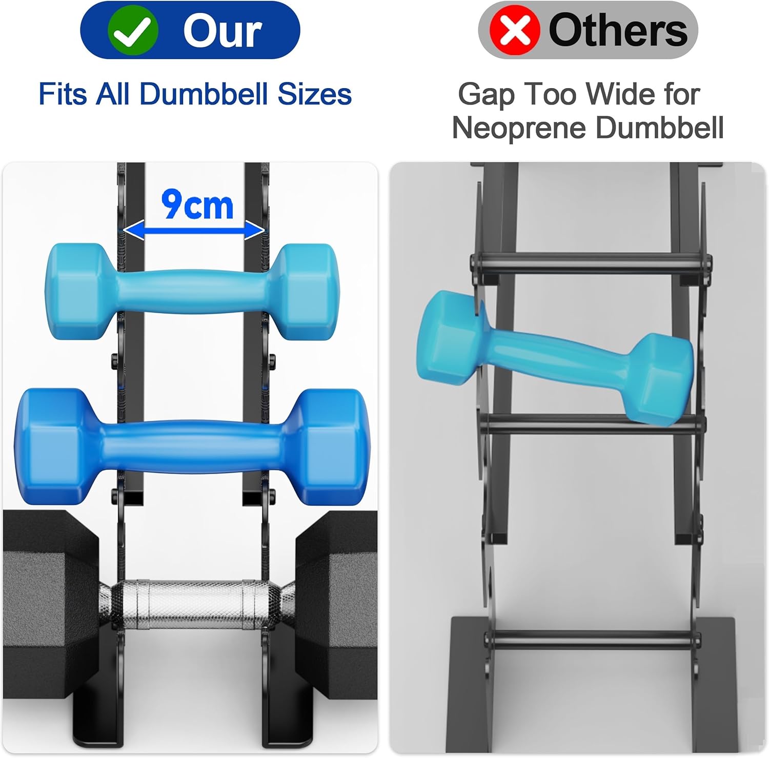 Supporto Manubri a 4 Livelli per Palestra Domestica - immagine 7