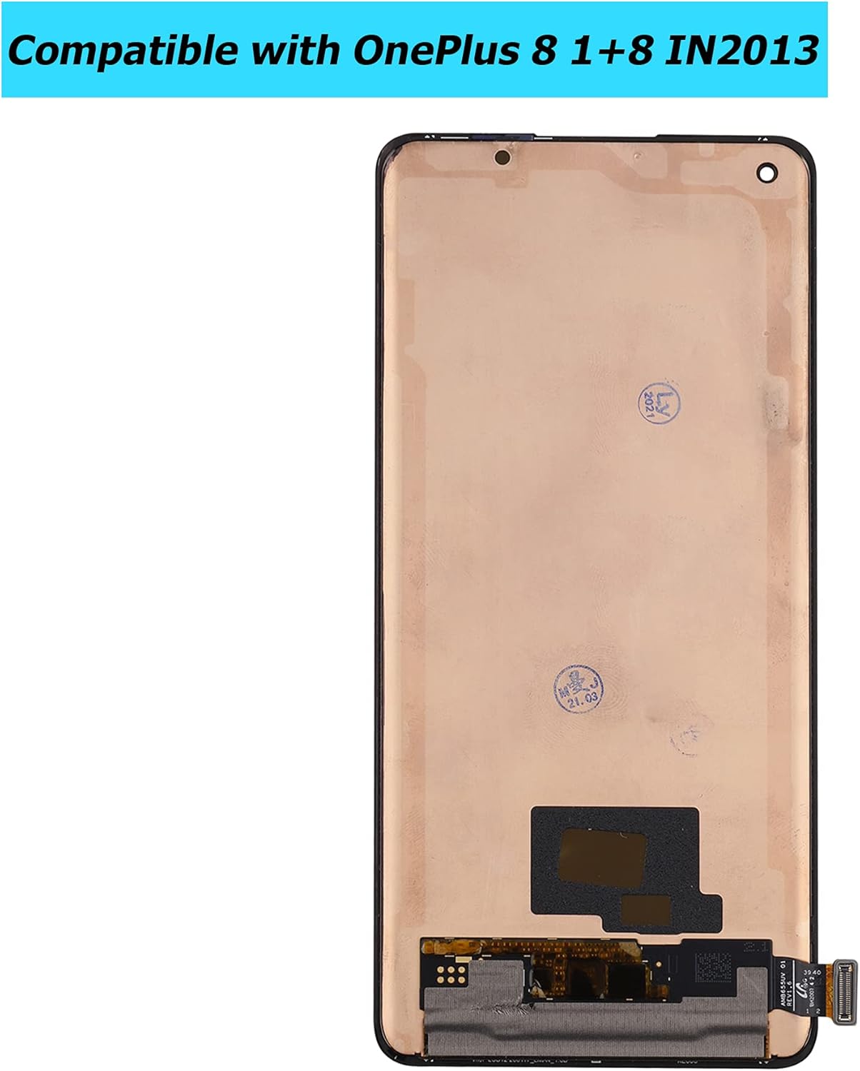 Vvsialeek - Display Fluid AMOLED per OnePlus 8 (Nero) - immagine 4