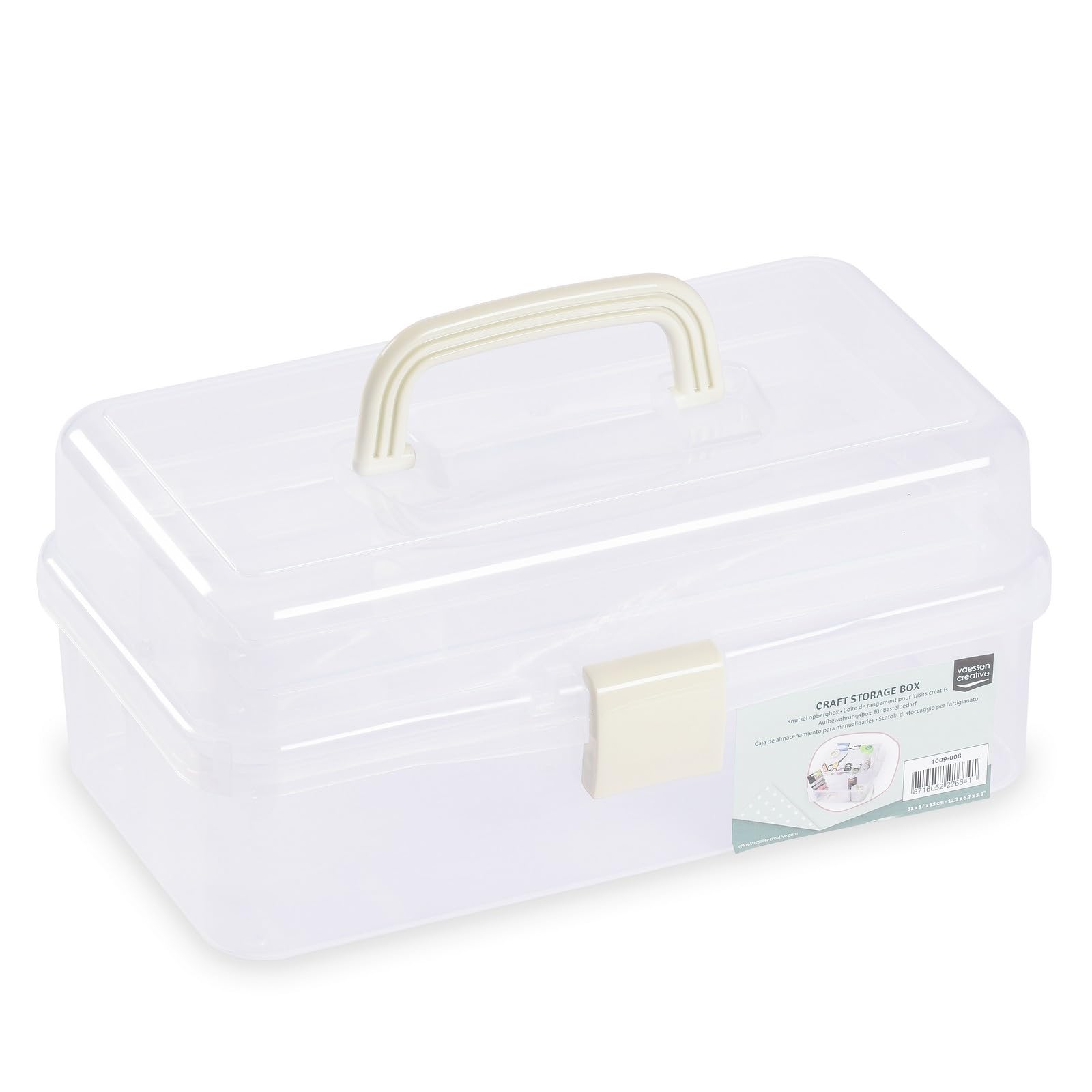 Vaessen Creative Portaoggetti con Coperchio e Maniglia 3 Ripiani