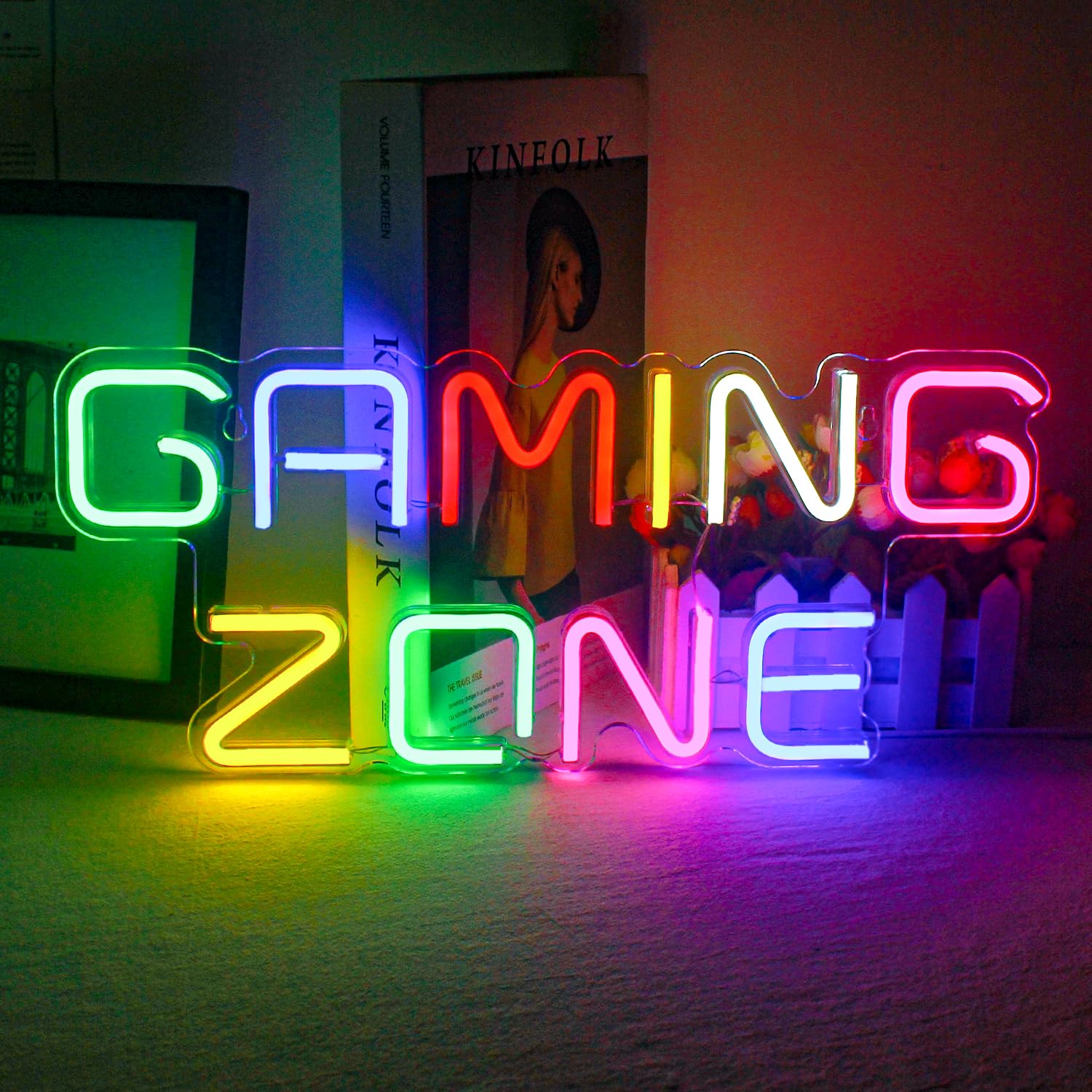 Ineonlife Gaming Zone - Insegna al neon LED colorata
