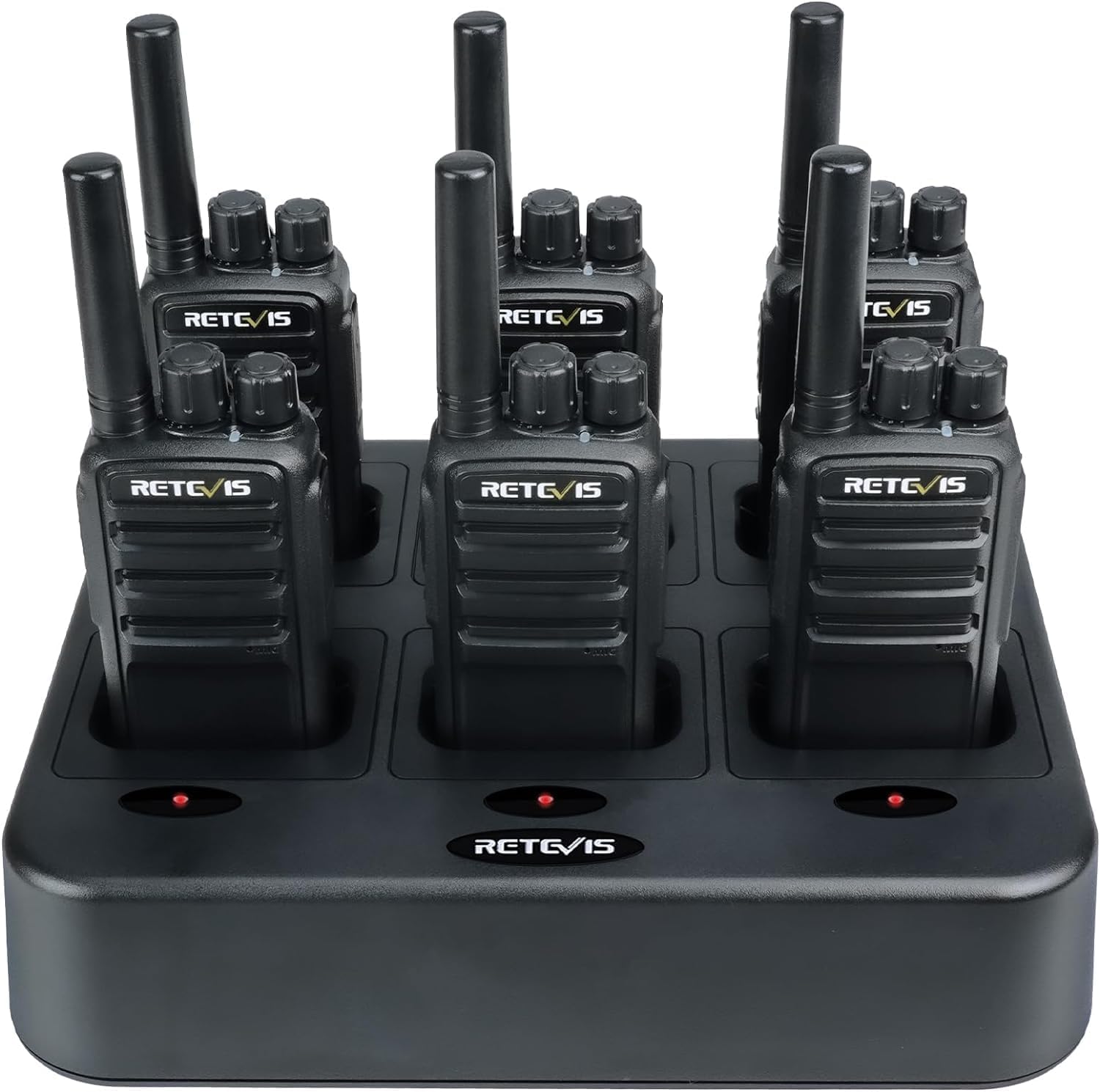 Retevis NR610 Walkie Talkie PMR446 (6 Pezzi, Nero)