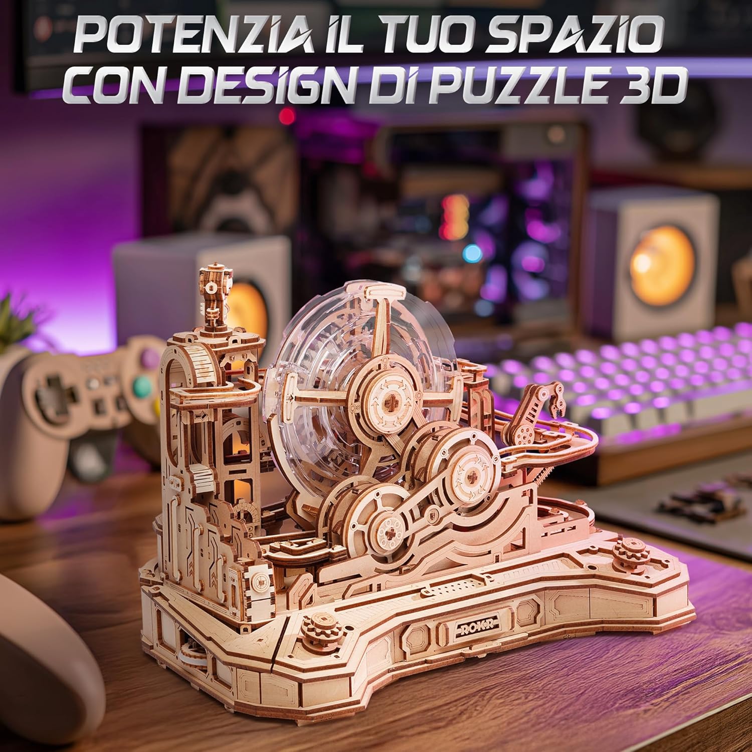 Rokr Puzzle 3D in Legno Gear Ball Challenge - immagine 7