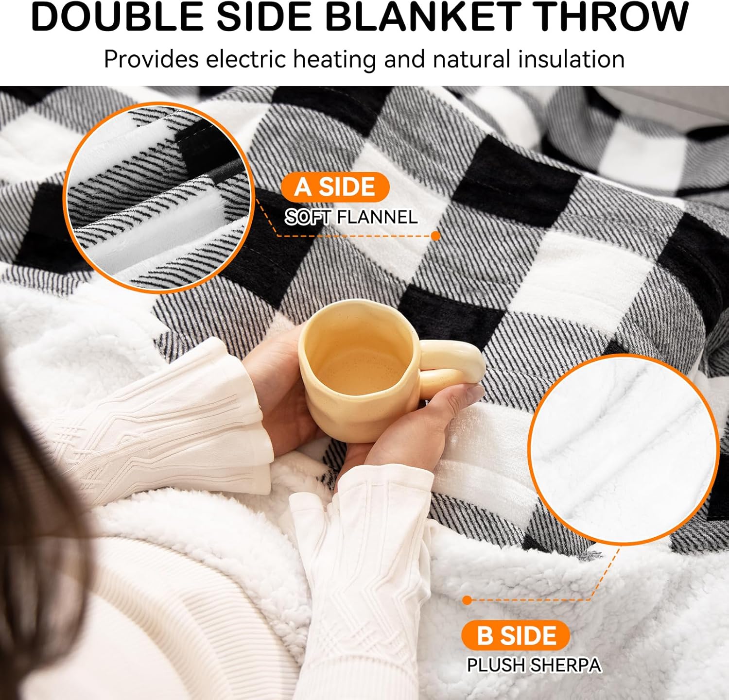 Coperta Termica 152x127cm con 10 Modalità Riscaldamento - immagine 8