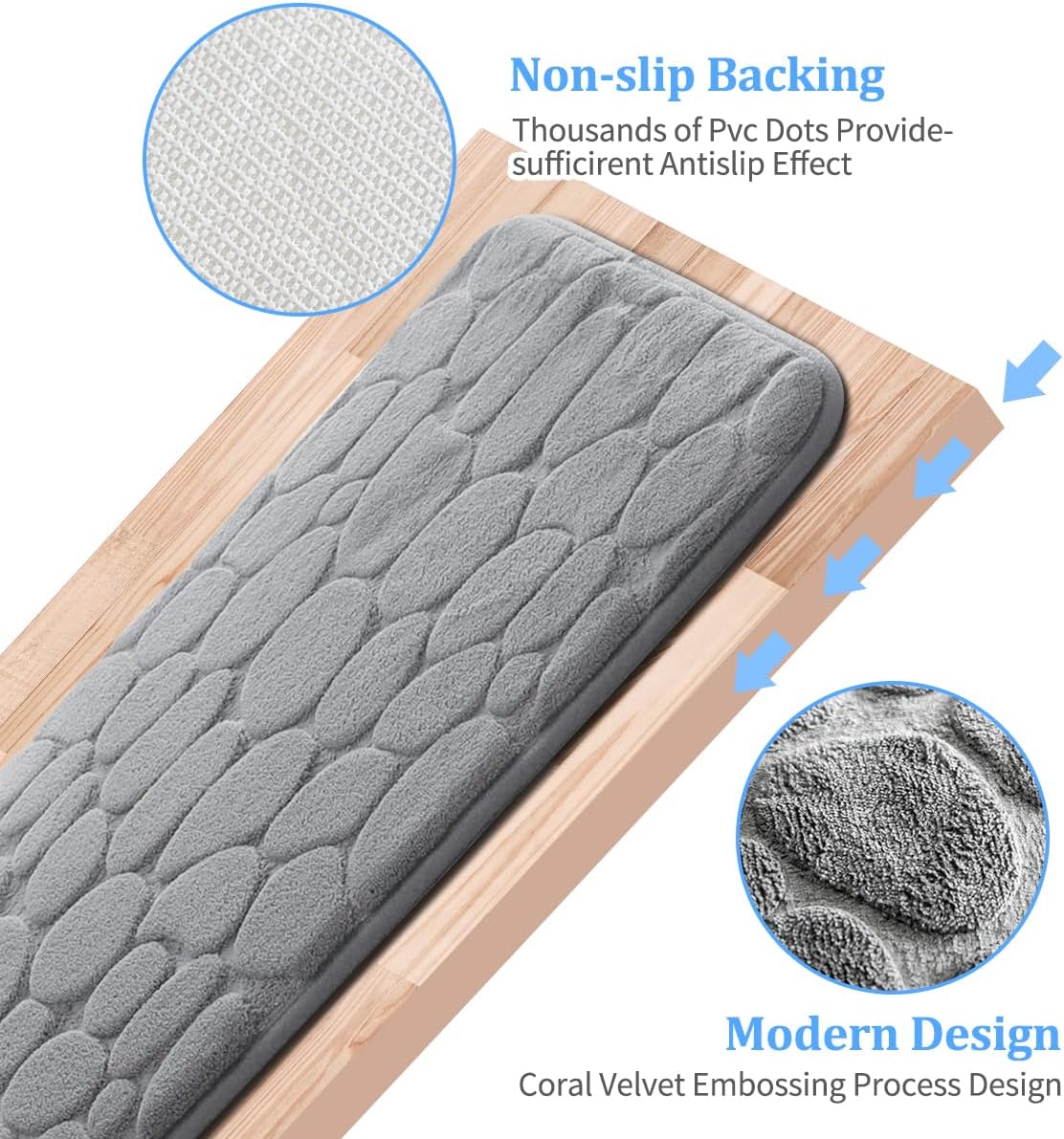 Set Tappeto Bagno 4 Pezzi in Memory Foam - immagine 3