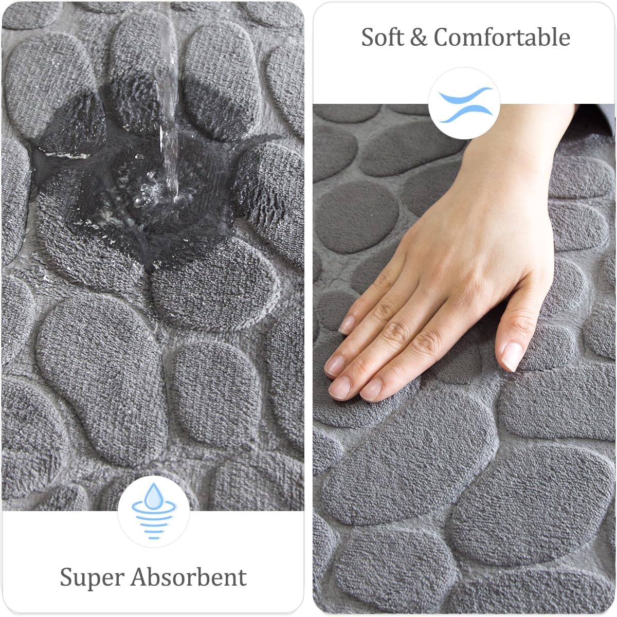 Set Tappeto Bagno 4 Pezzi in Memory Foam - immagine 4